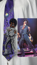 Purple Michael Jackson Singing Rock With You Live on Stage 1979 Tie