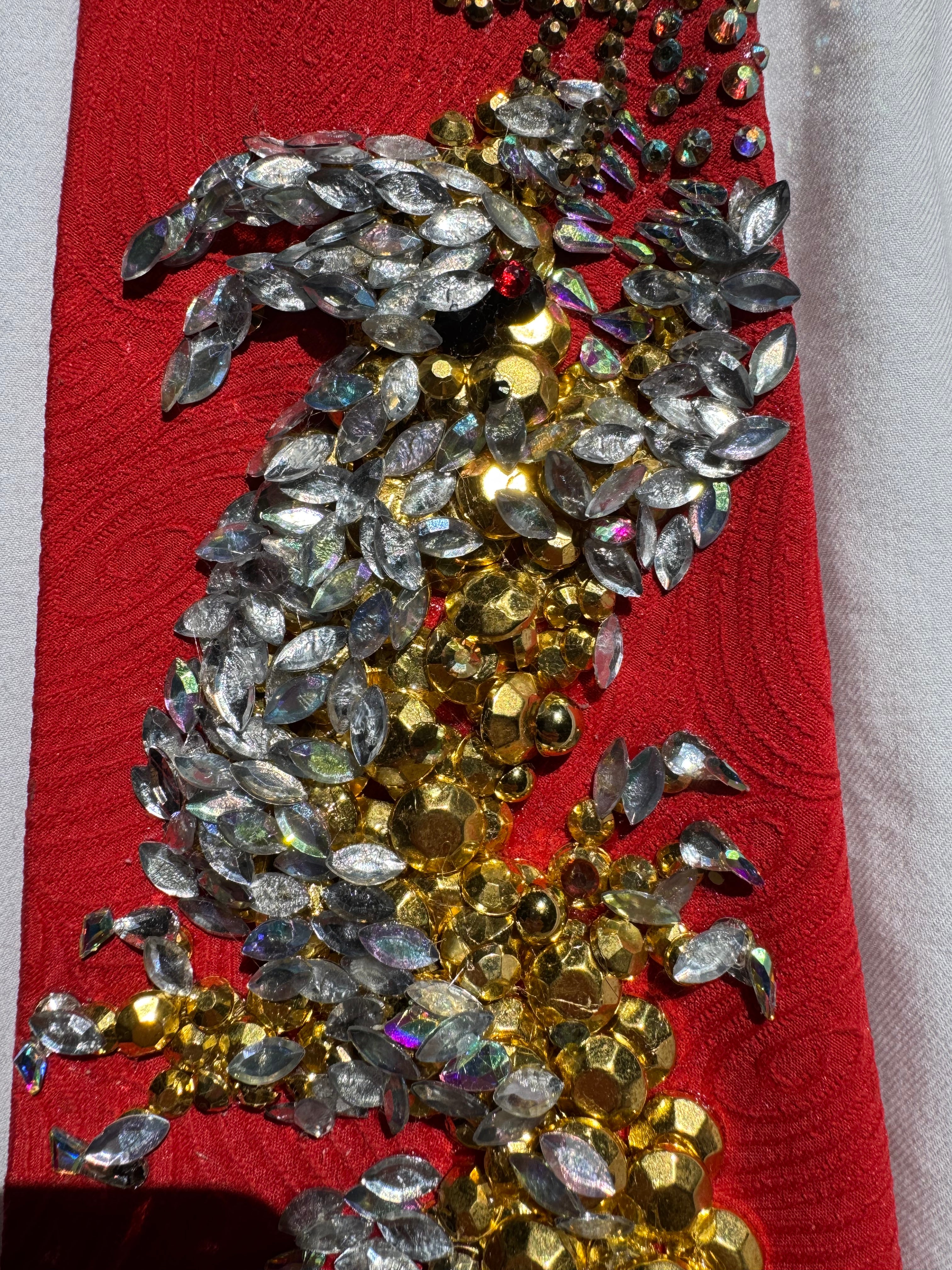 Red Golden Final Boss Samurai Dragon Tie