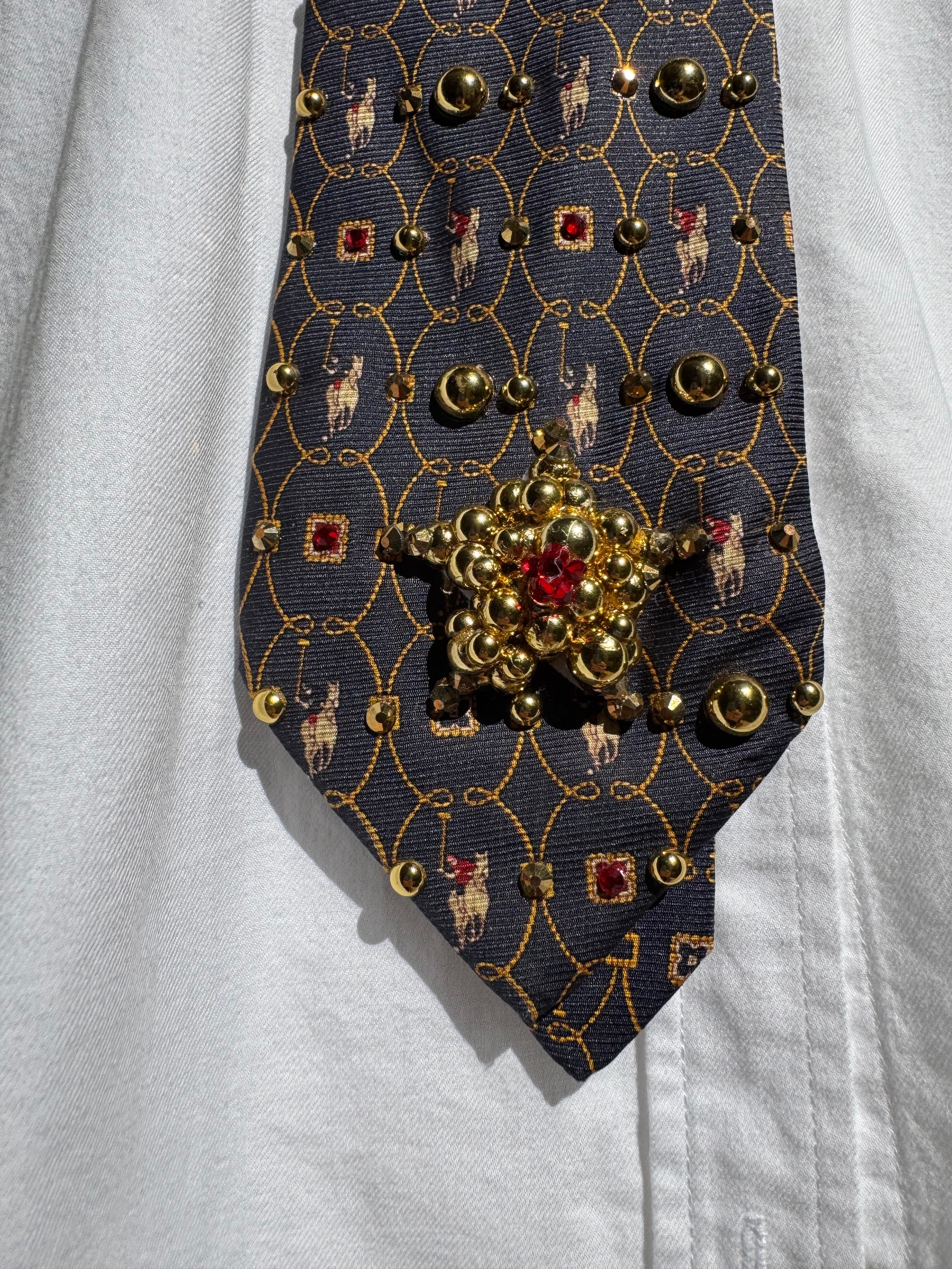 Navy Blue Polo Sport Royalty Tie