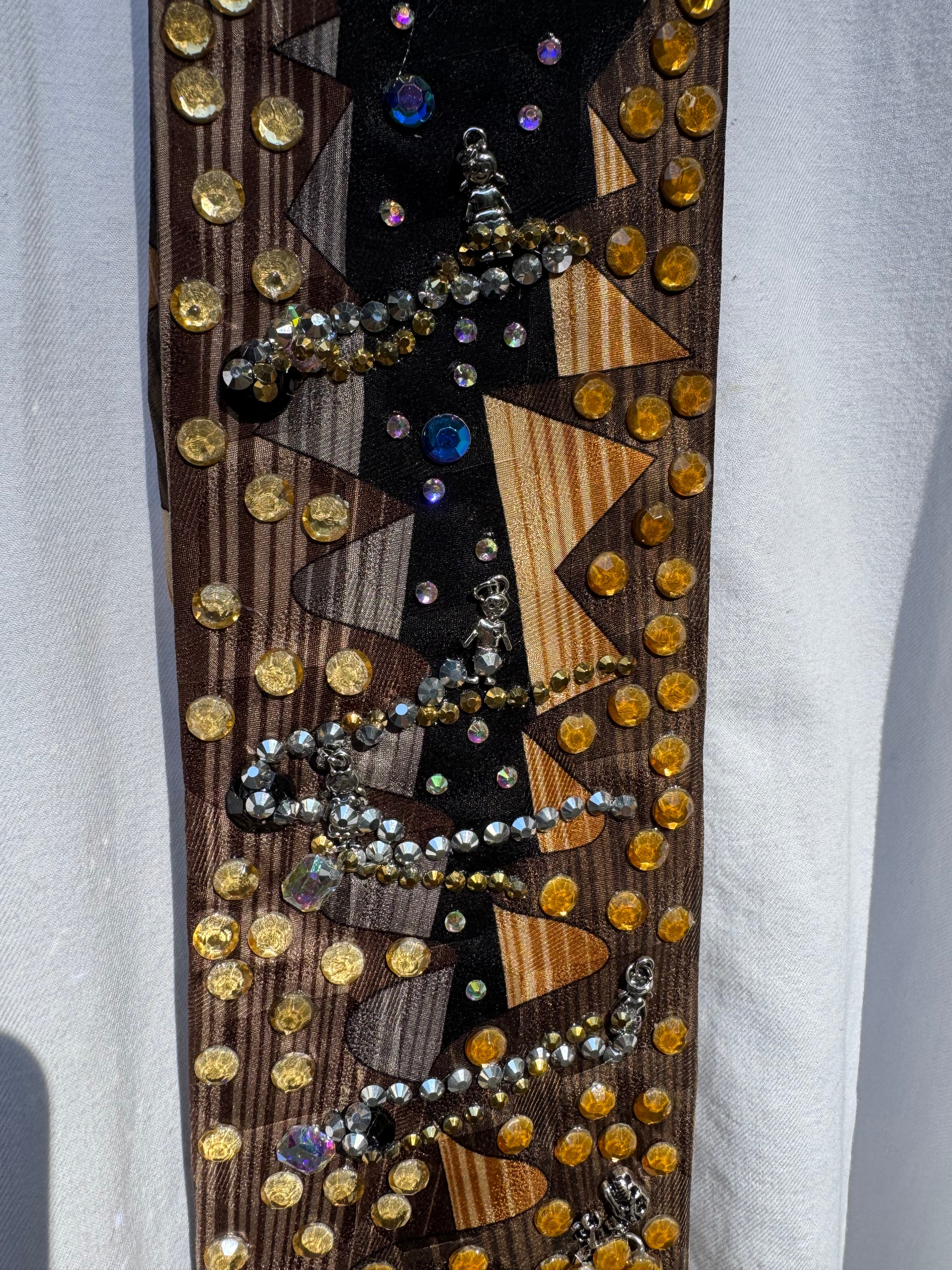 Brown and Black Rock Climbing Sports Tie