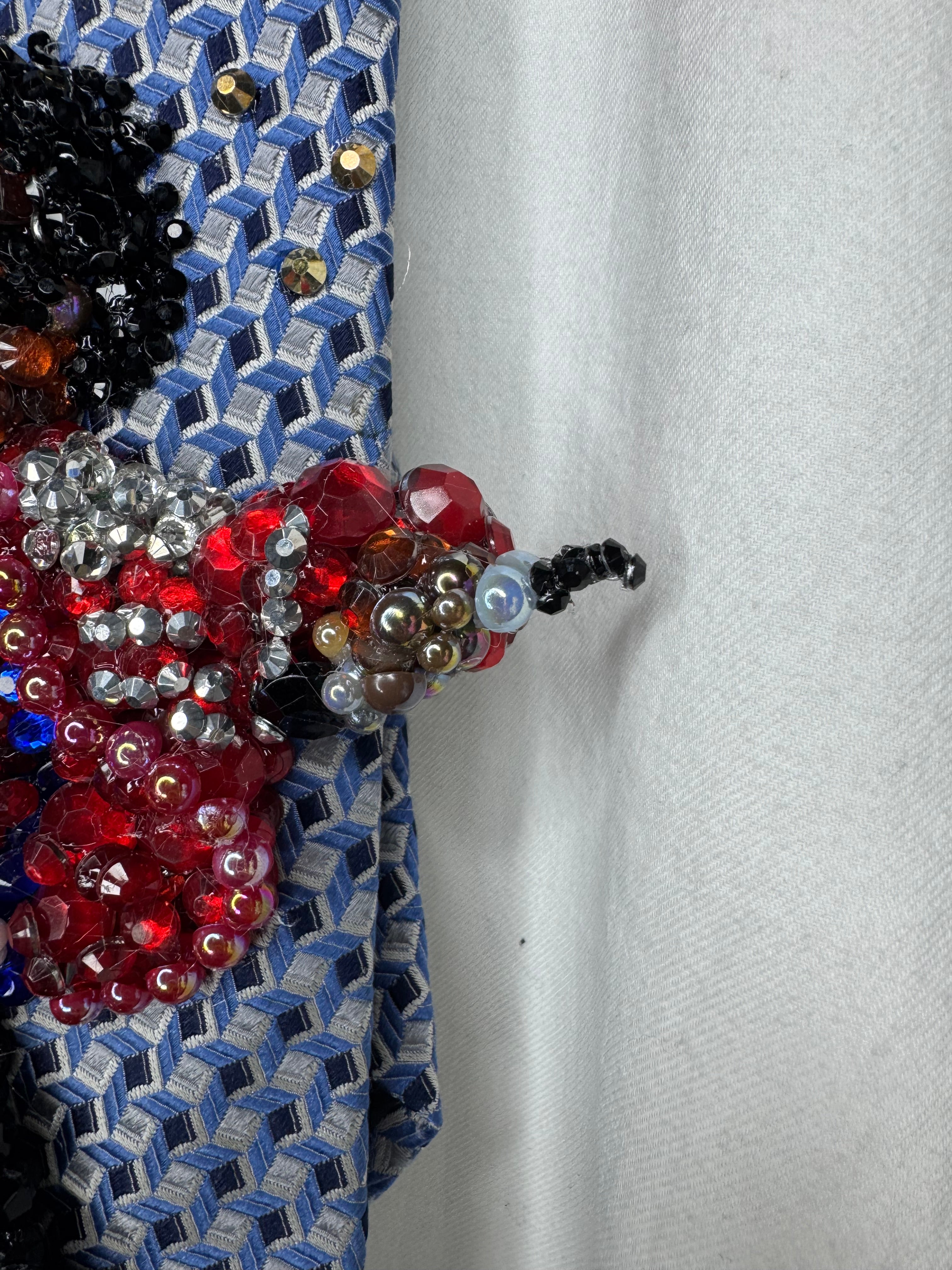Blue Michael Jackson Hitting Arms Out Thrust Move To Beat It Victory Tour 1984 Tie