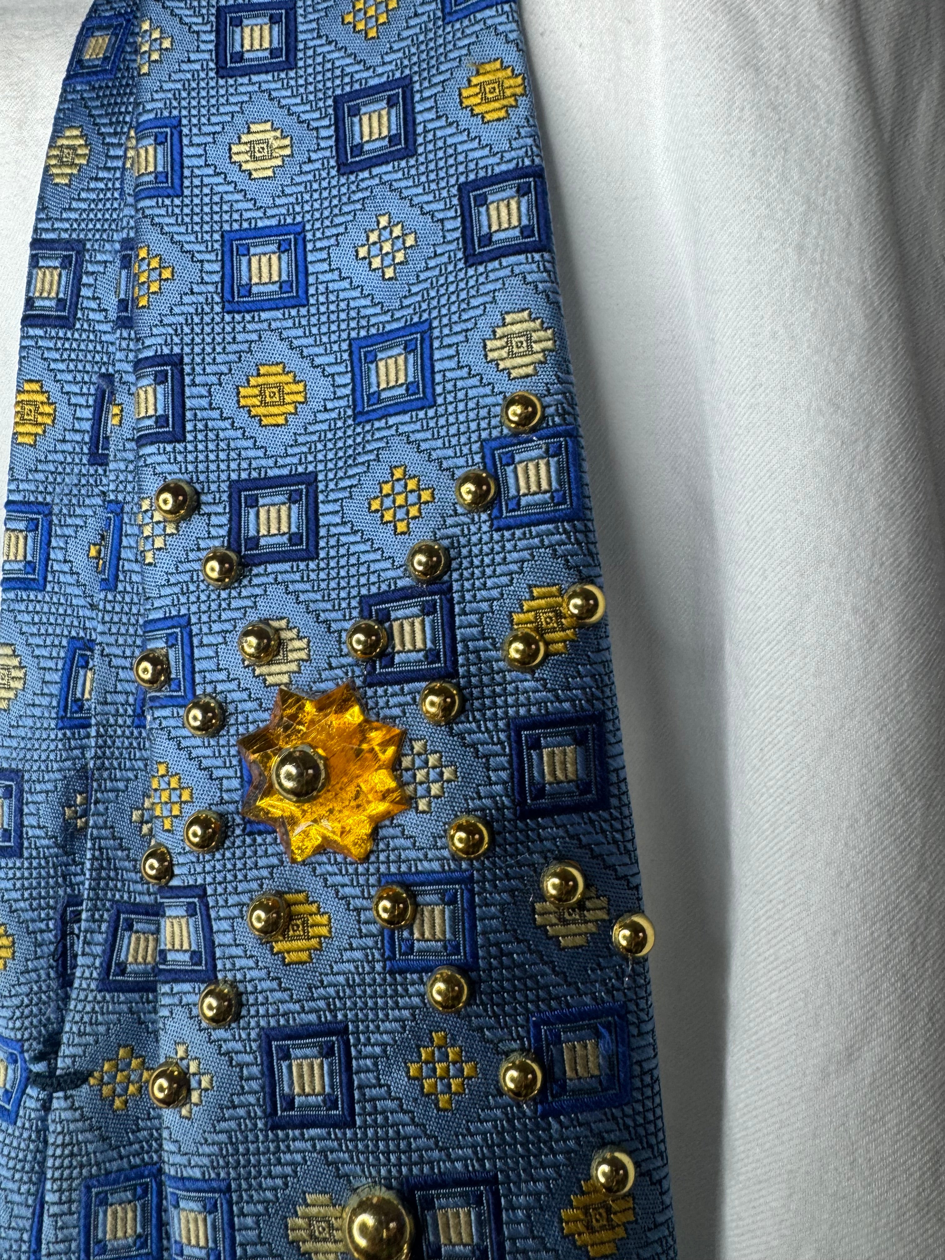 Blue Tropical Treasure Box of Diamond Ducks Royalty Tie