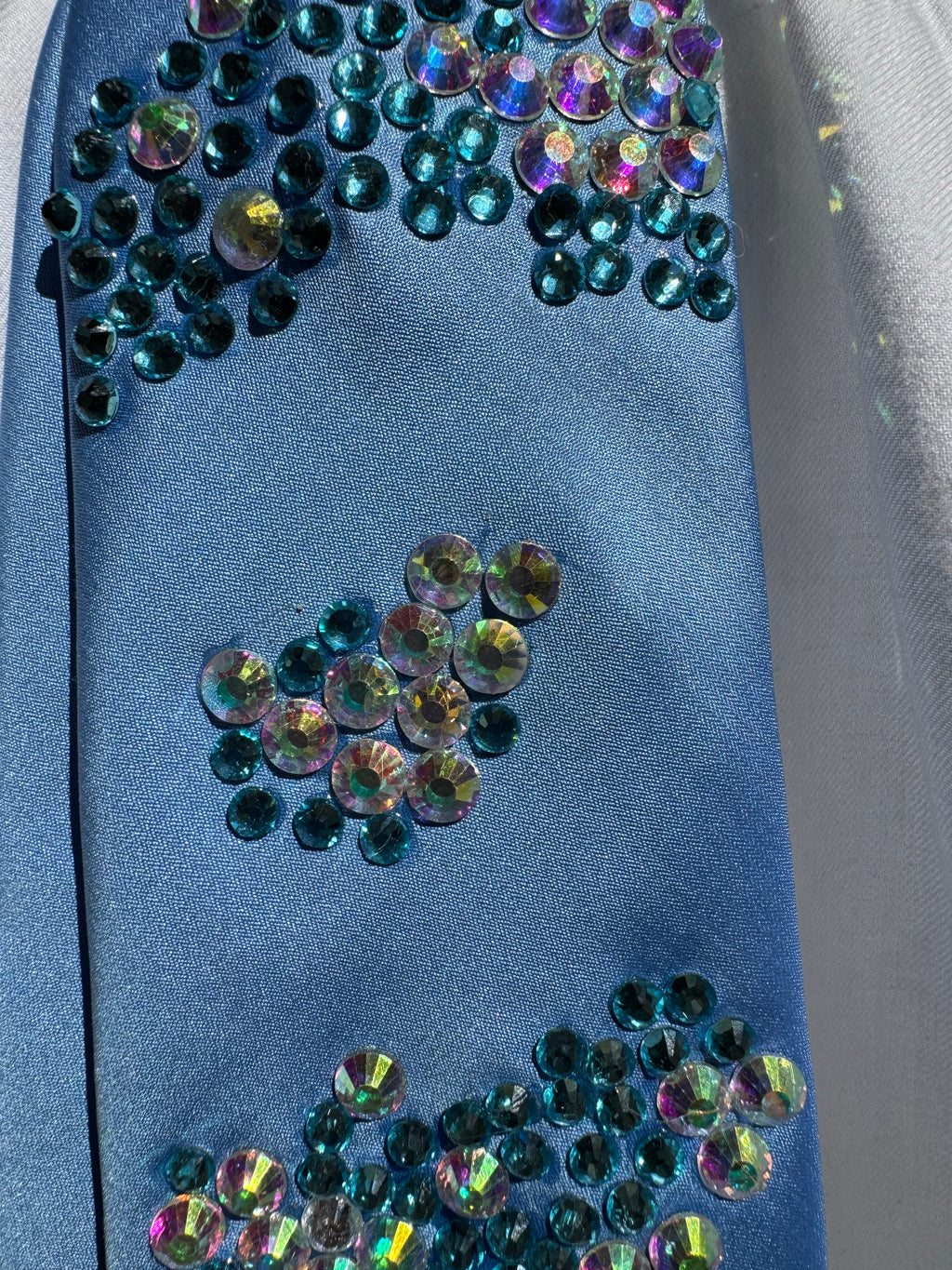 Sky Blue Scattered Coral Gemstones Royalty Tie