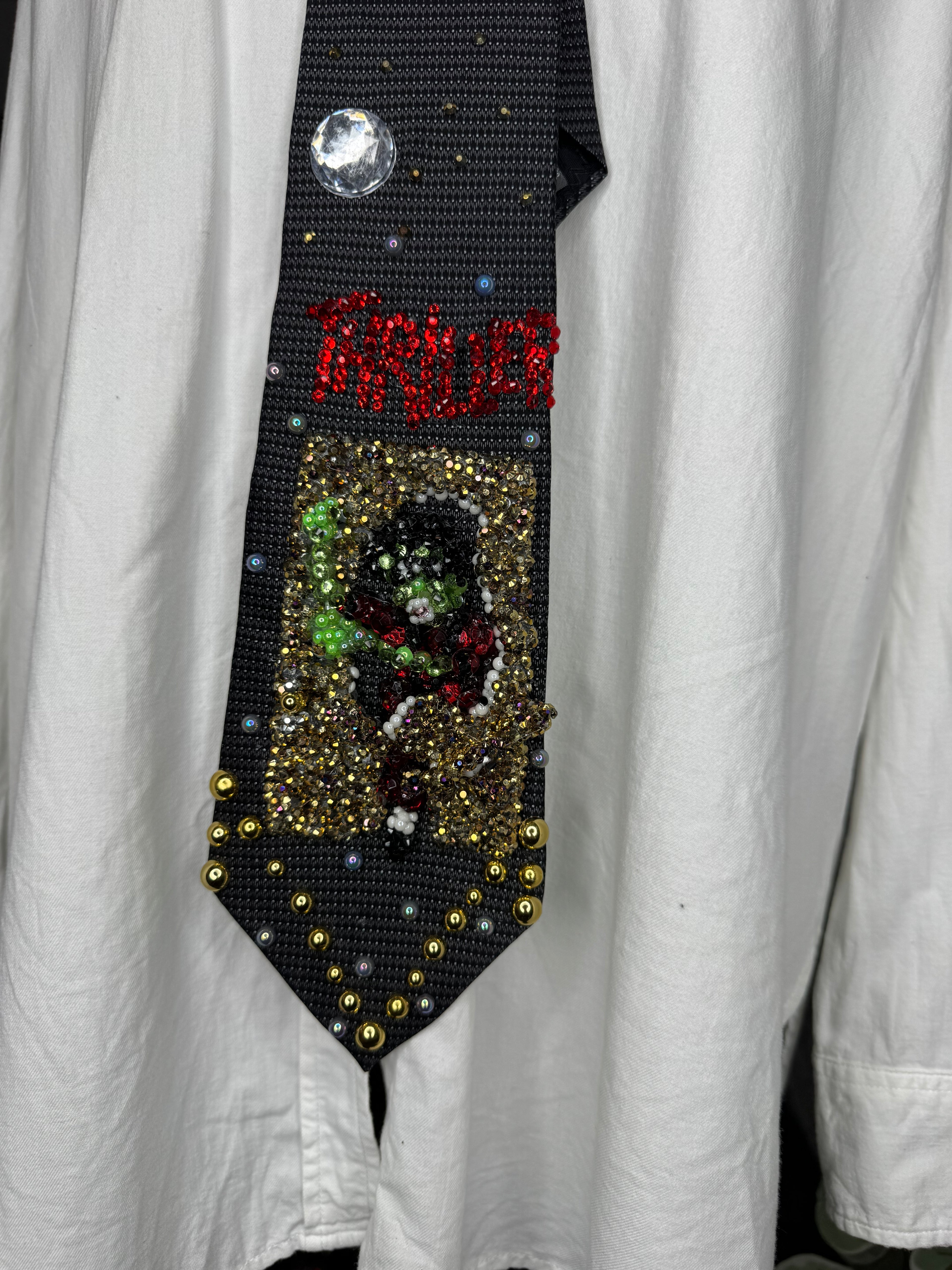 Black Zombie Michael Jackson Kicking Through Door In Thriller Short Film Tie