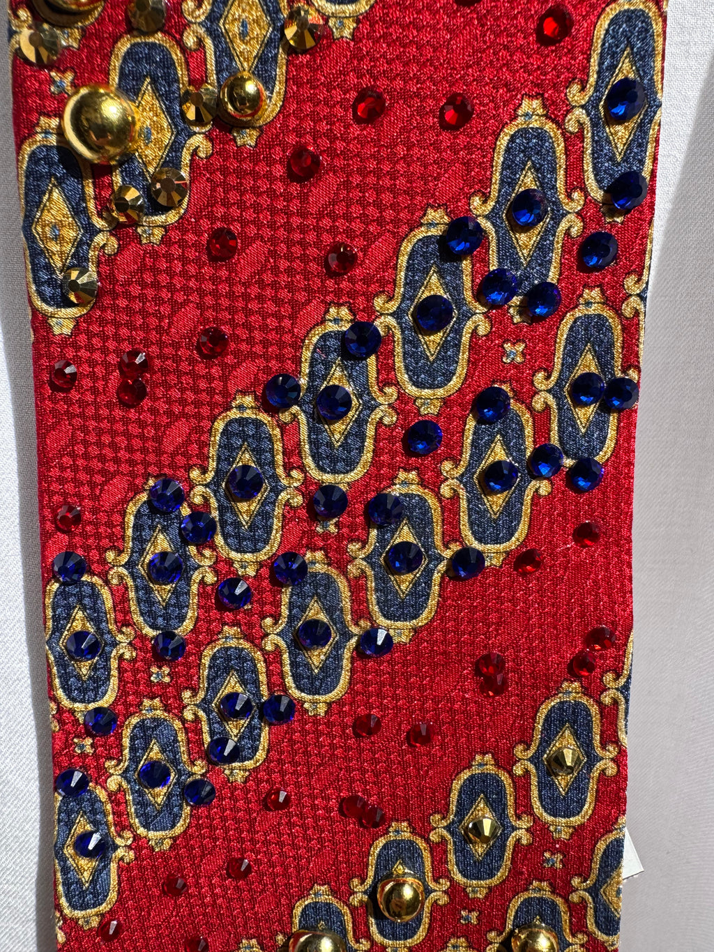 Red and Navy Blue High Class Royalty Tie