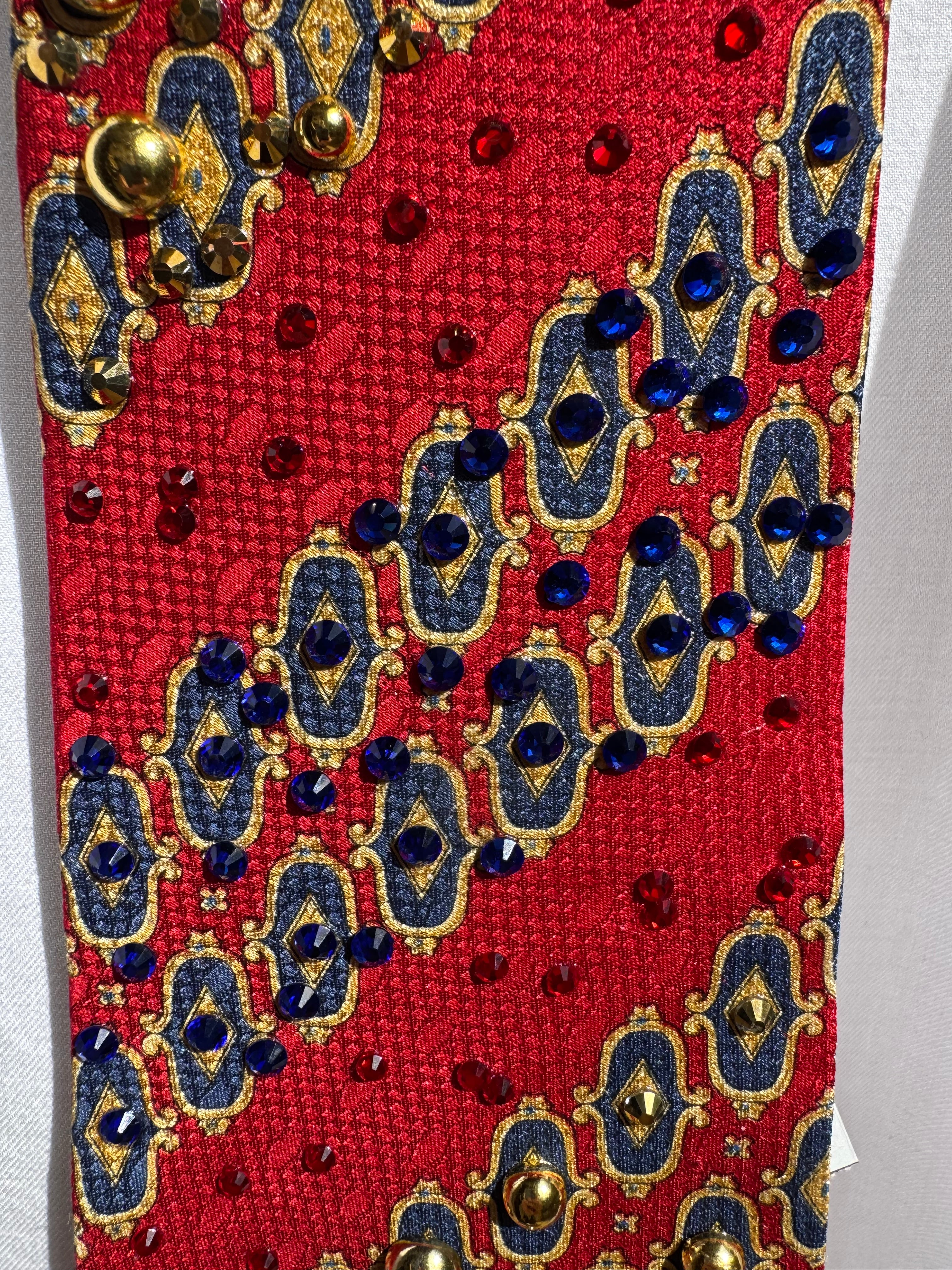 Red and Navy Blue High Class Royalty Tie