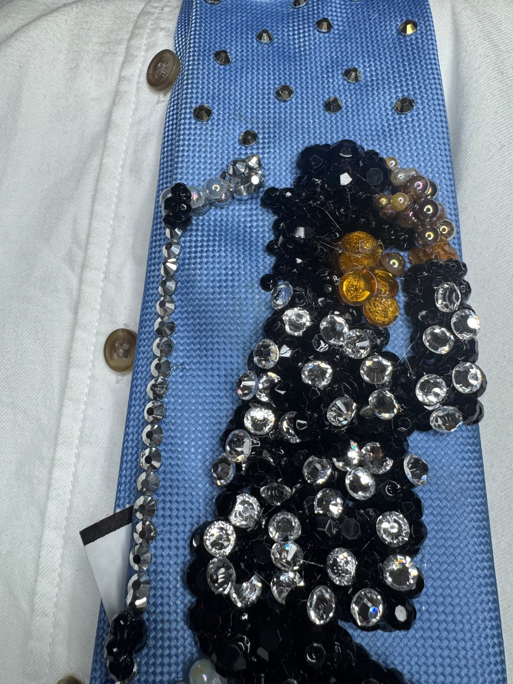 Sky Blue Michael Jackson Throwing Fedora Hat On for Billie Jean Motown 25 Performance 1984 Tie