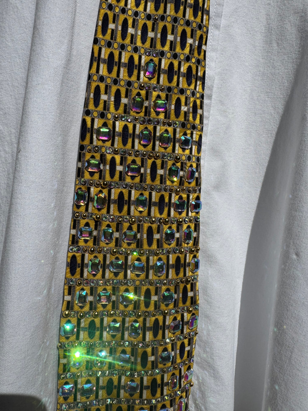 Yellow Iridescent Baguette High Class Royalty Tie
