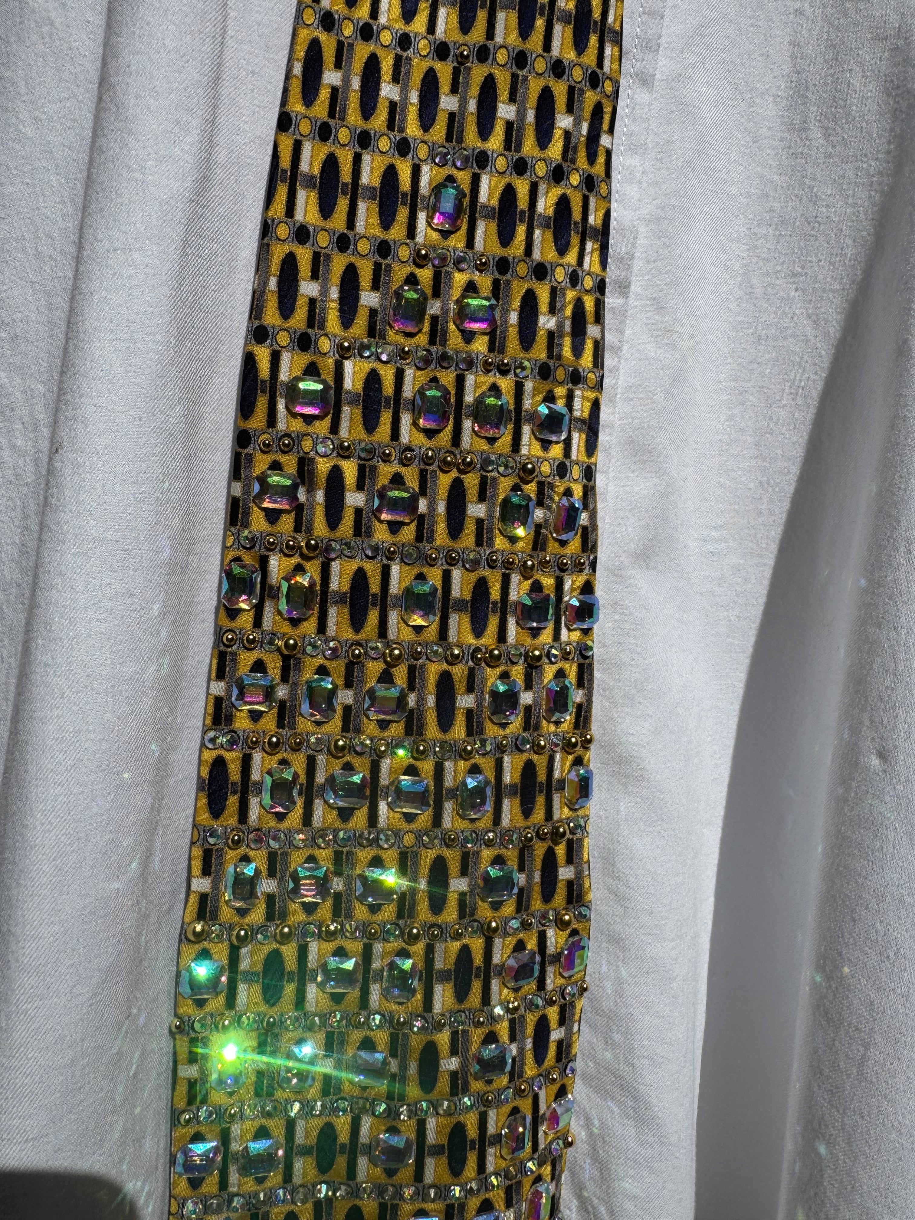 Yellow Iridescent Baguette High Class Royalty Tie