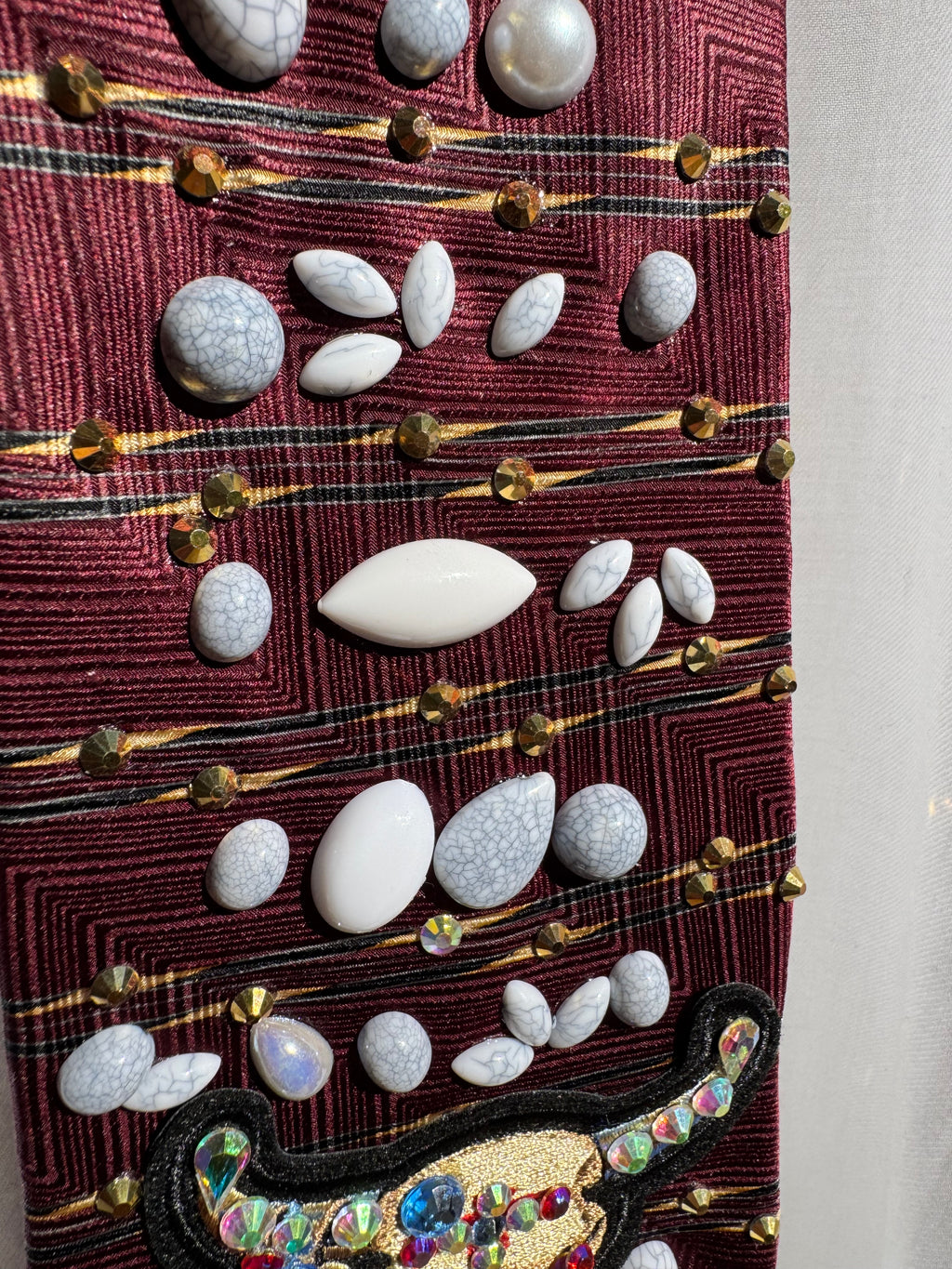 Burgundy Longhorn Aztec Western Royalty Tie