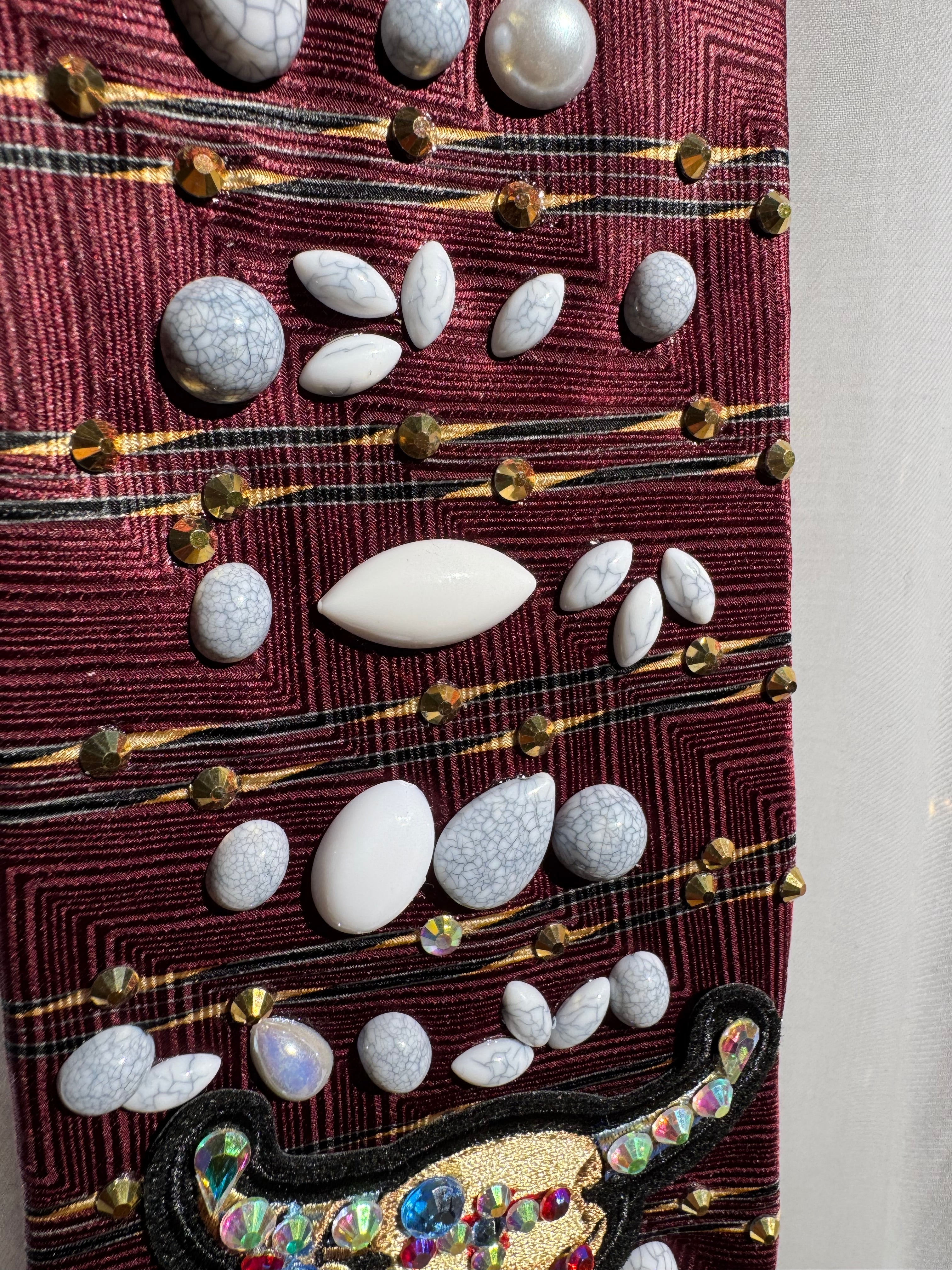 Burgundy Longhorn Aztec Western Royalty Tie