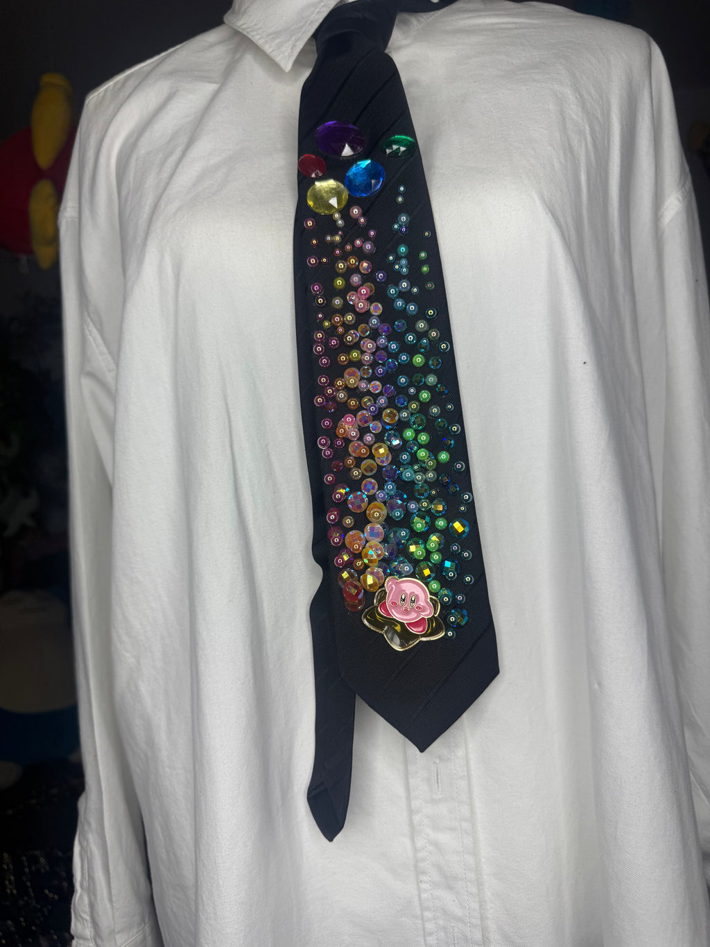 Black Kirby on Star Leaving Rainbow Stardust Tie