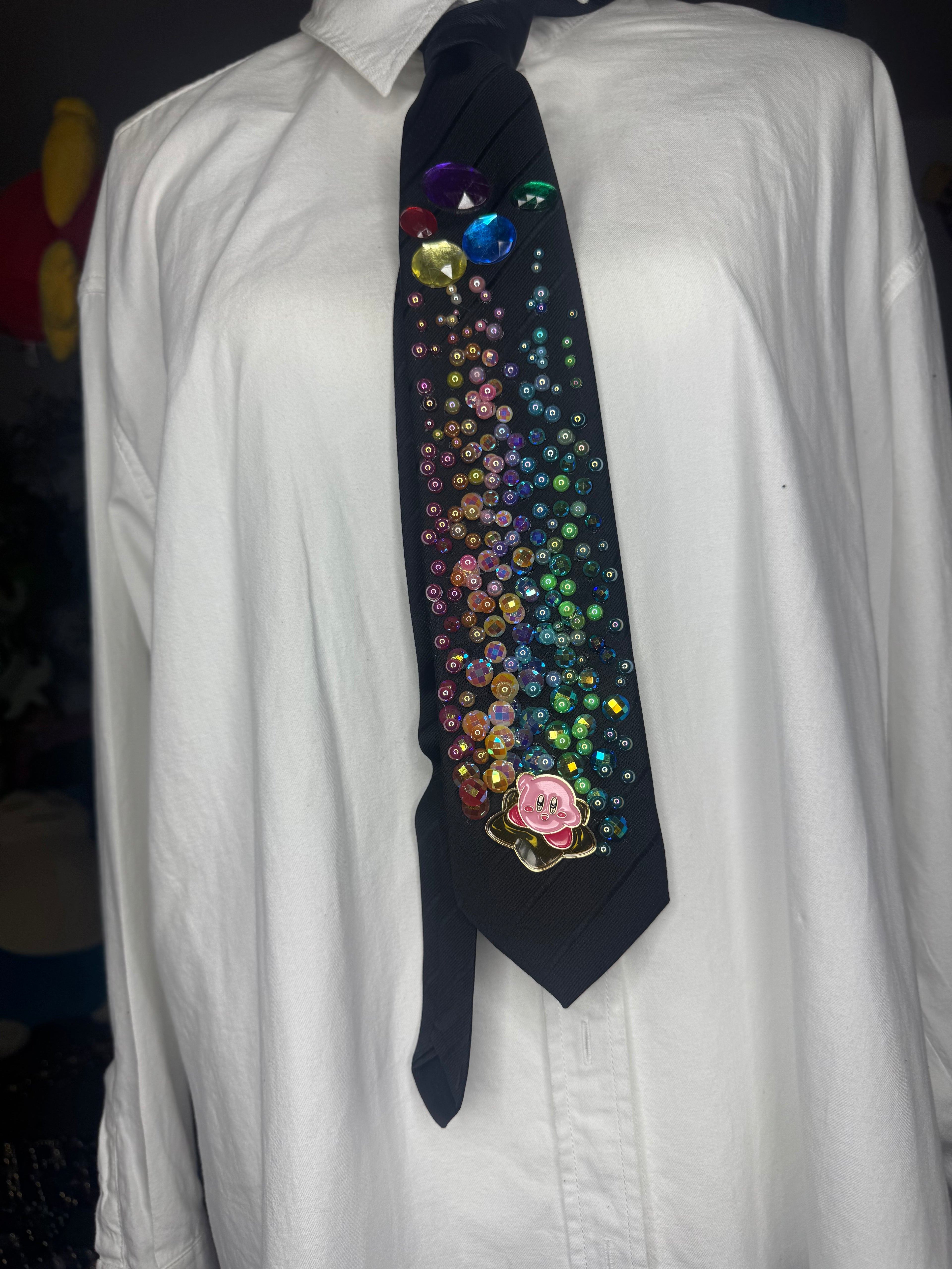 Black Kirby on Star Leaving Rainbow Stardust Tie