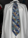 Blue and Orange Clouds and Airplanes Over Water Pilot Tie