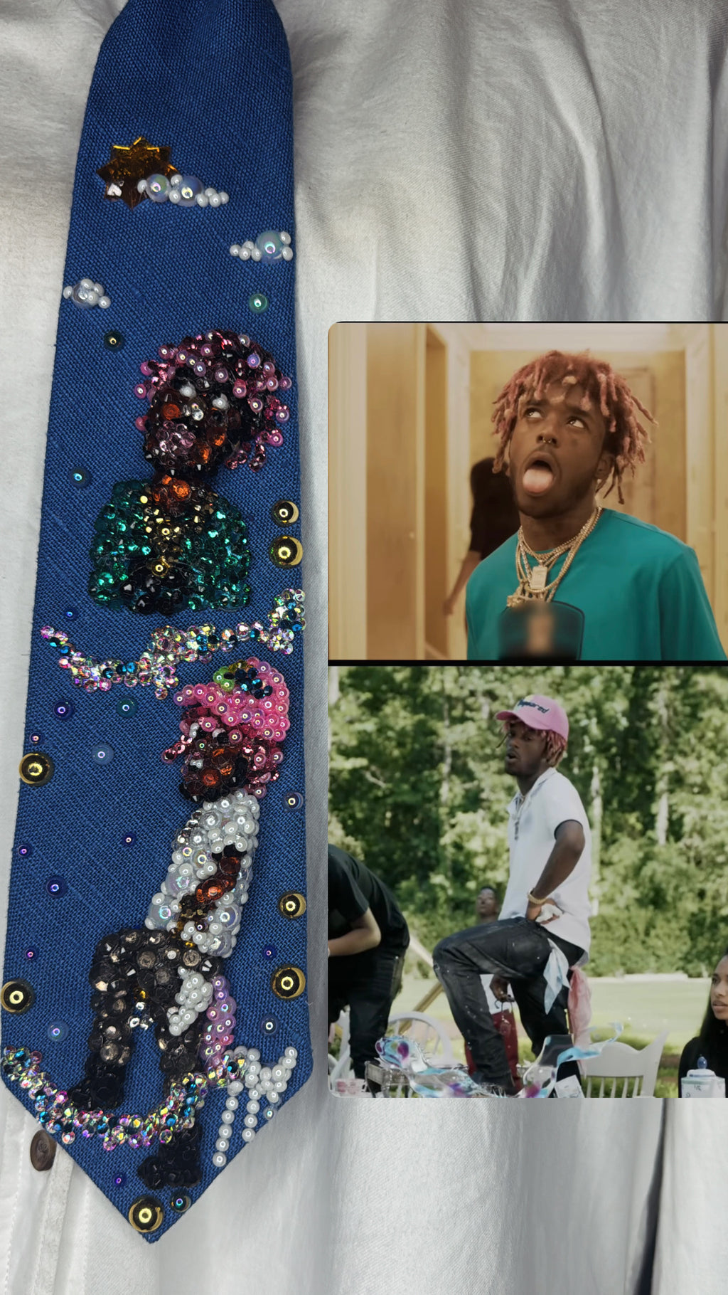 Sky Blue Lil Uzi Vert Double Scene from You Was Right Music Video Tie