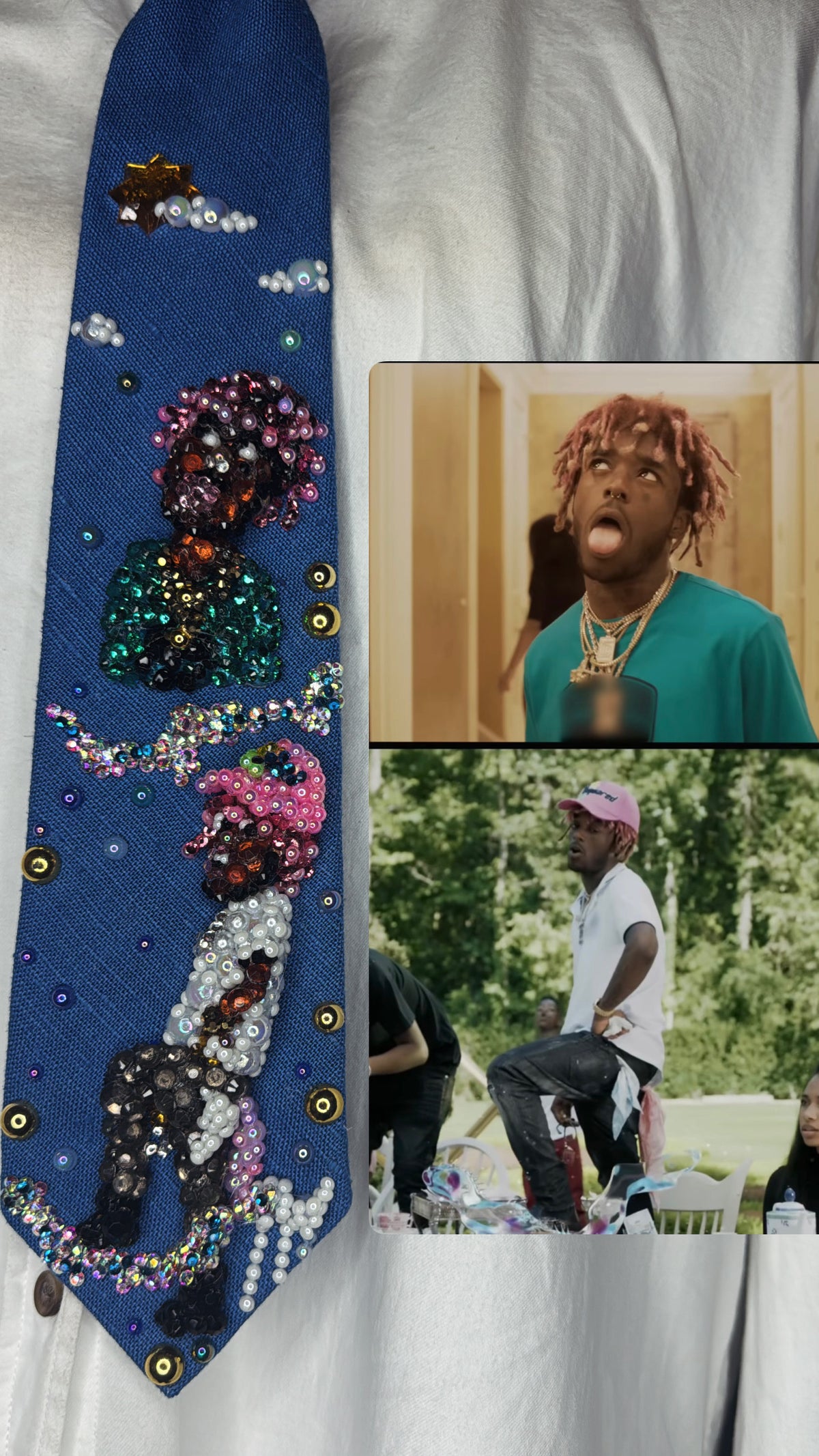 Sky Blue Lil Uzi Vert Double Scene from You Was Right Music Video Tie