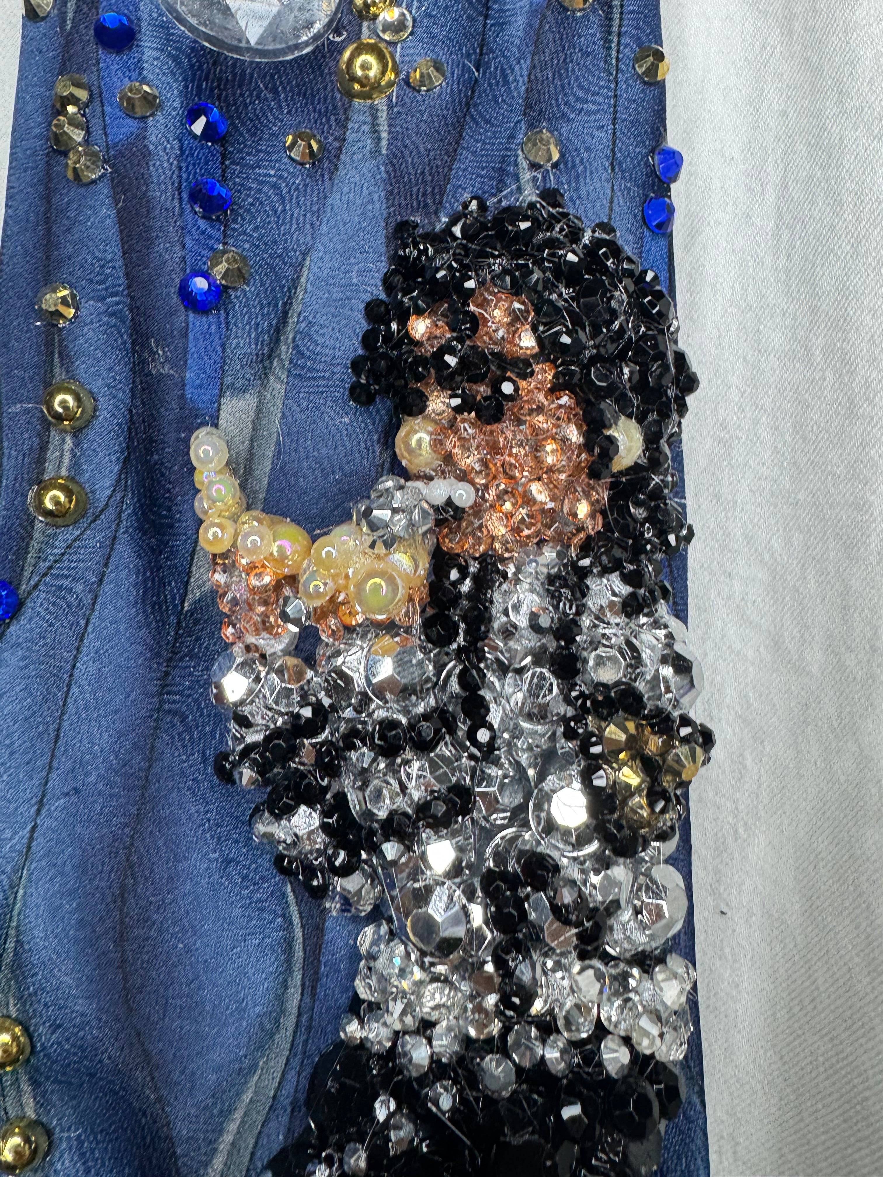 Navy Blue Michael Jackson Hitting Ankle Twist Finger Point Move Wembly Stadium 1988 Tie