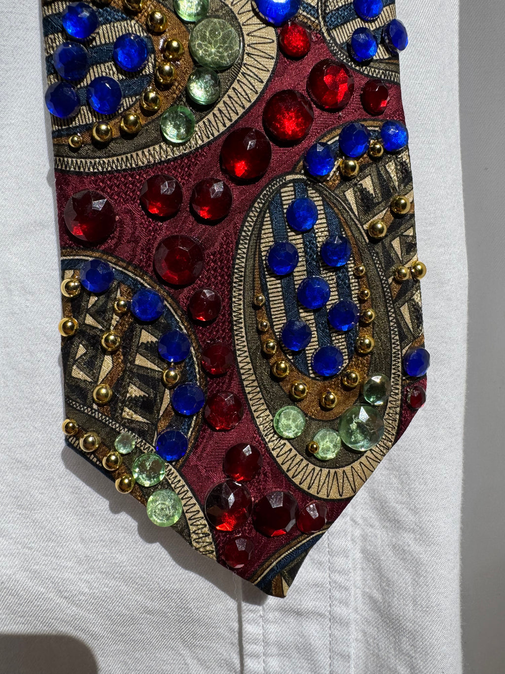 Red Futuristic Oval Bowling Royalty Tie