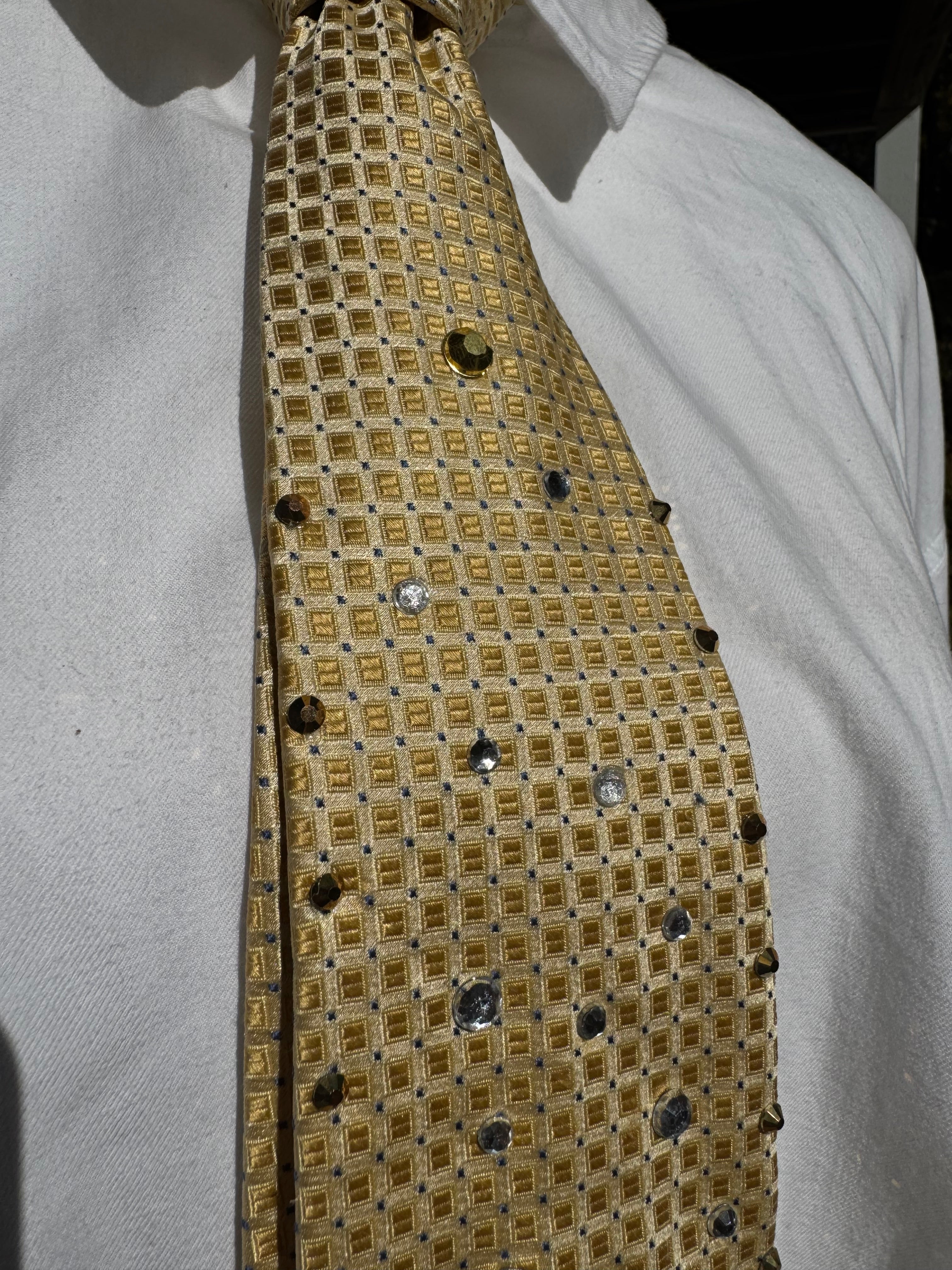 Yellow Swished 3 Point Shot Basketball Royalty Tie
