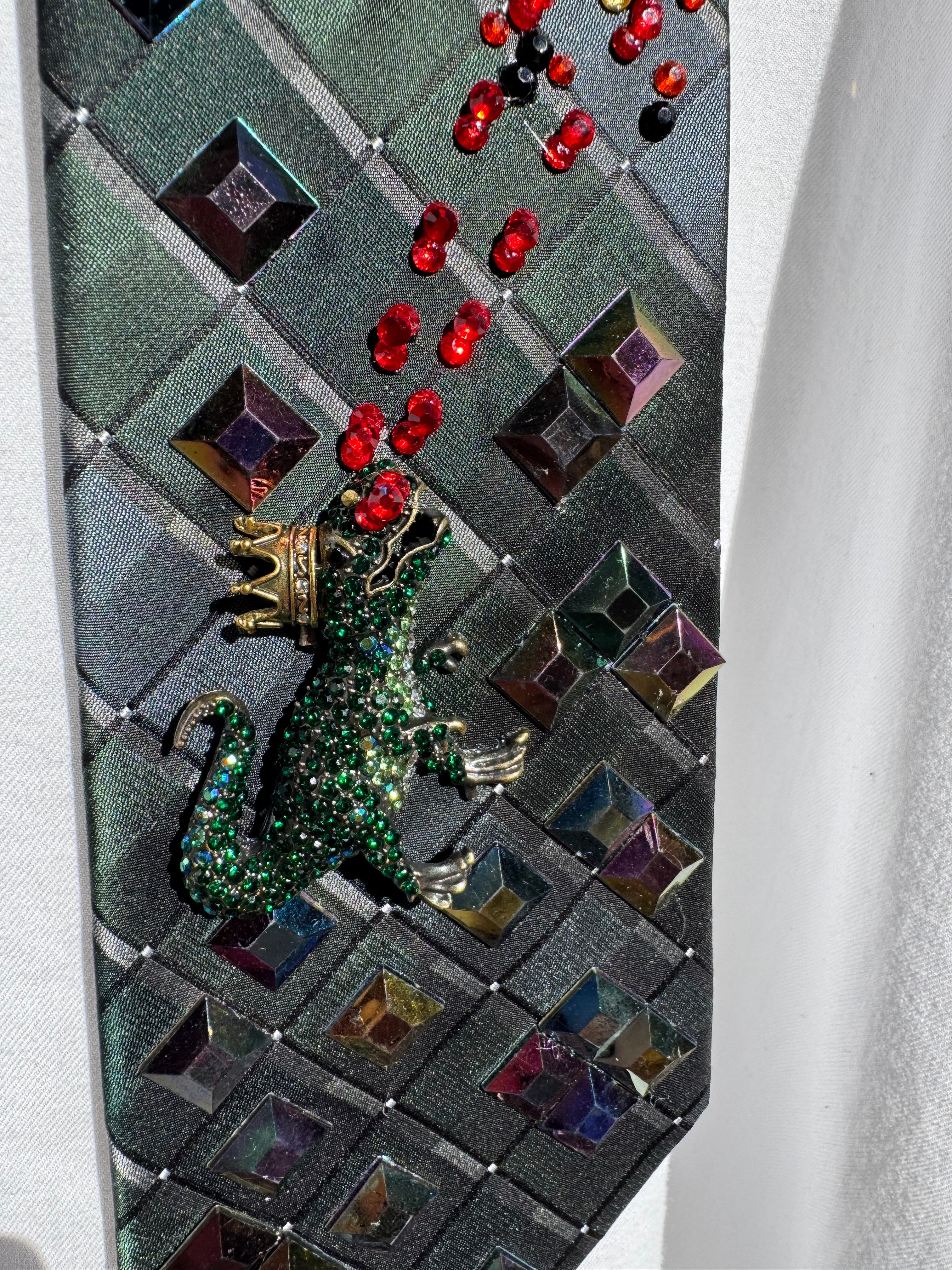 Green Laser Eye Trex Attacking Tie