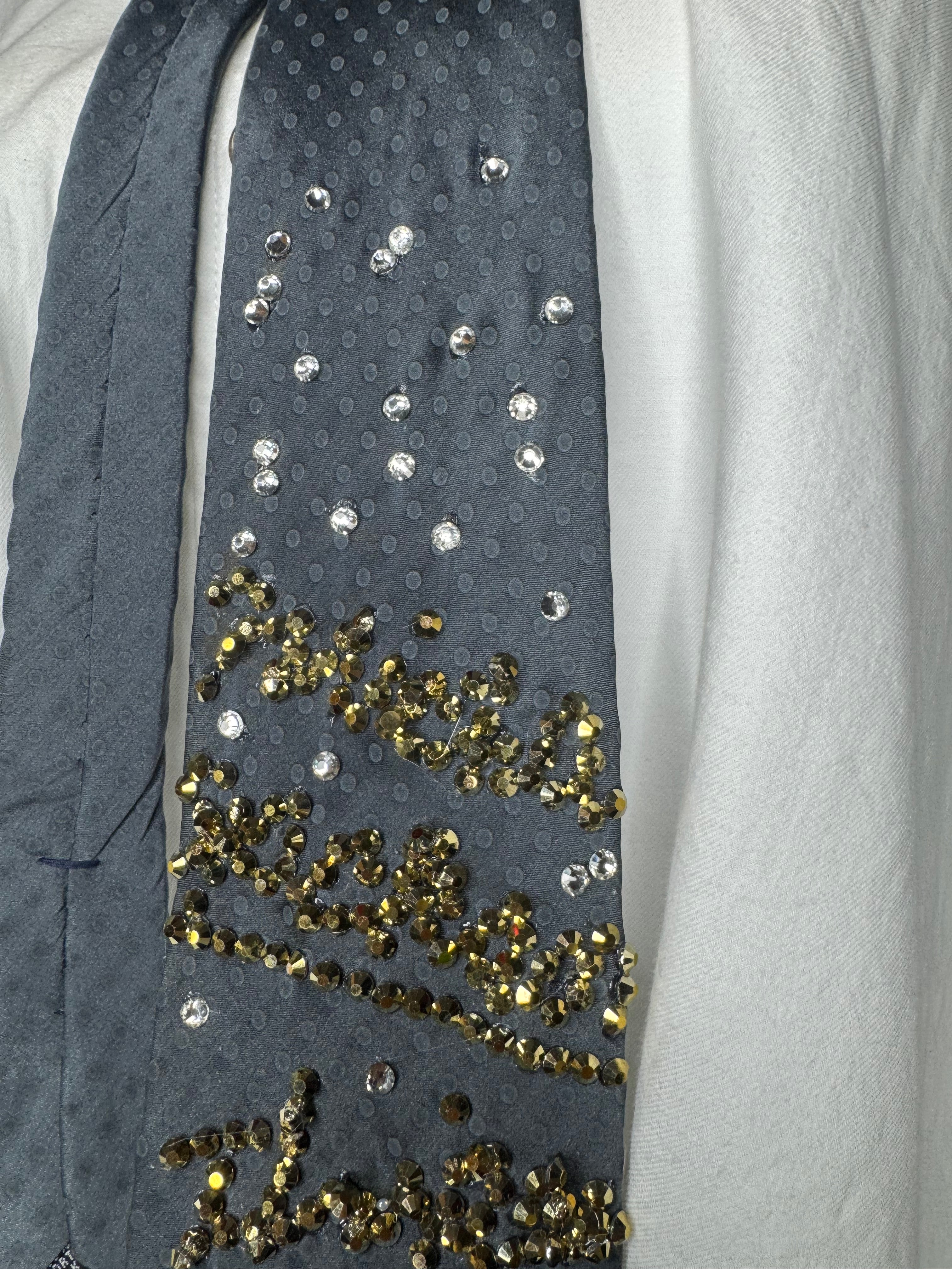 Grey Michael Jackson Thriller Album Cover Tie