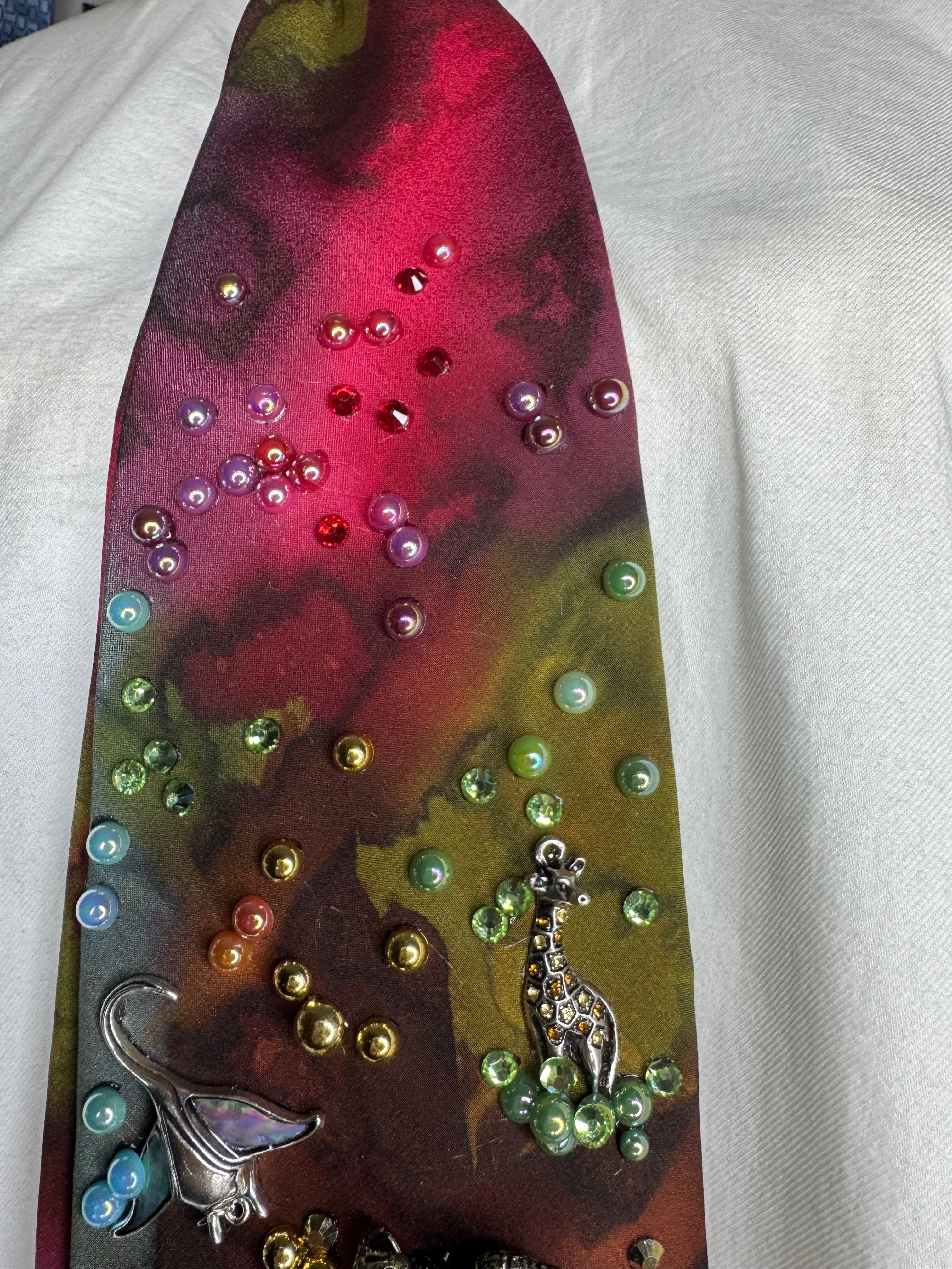 Tropical Marbled Ocean Floor and Tropics Nature Royalty Tie