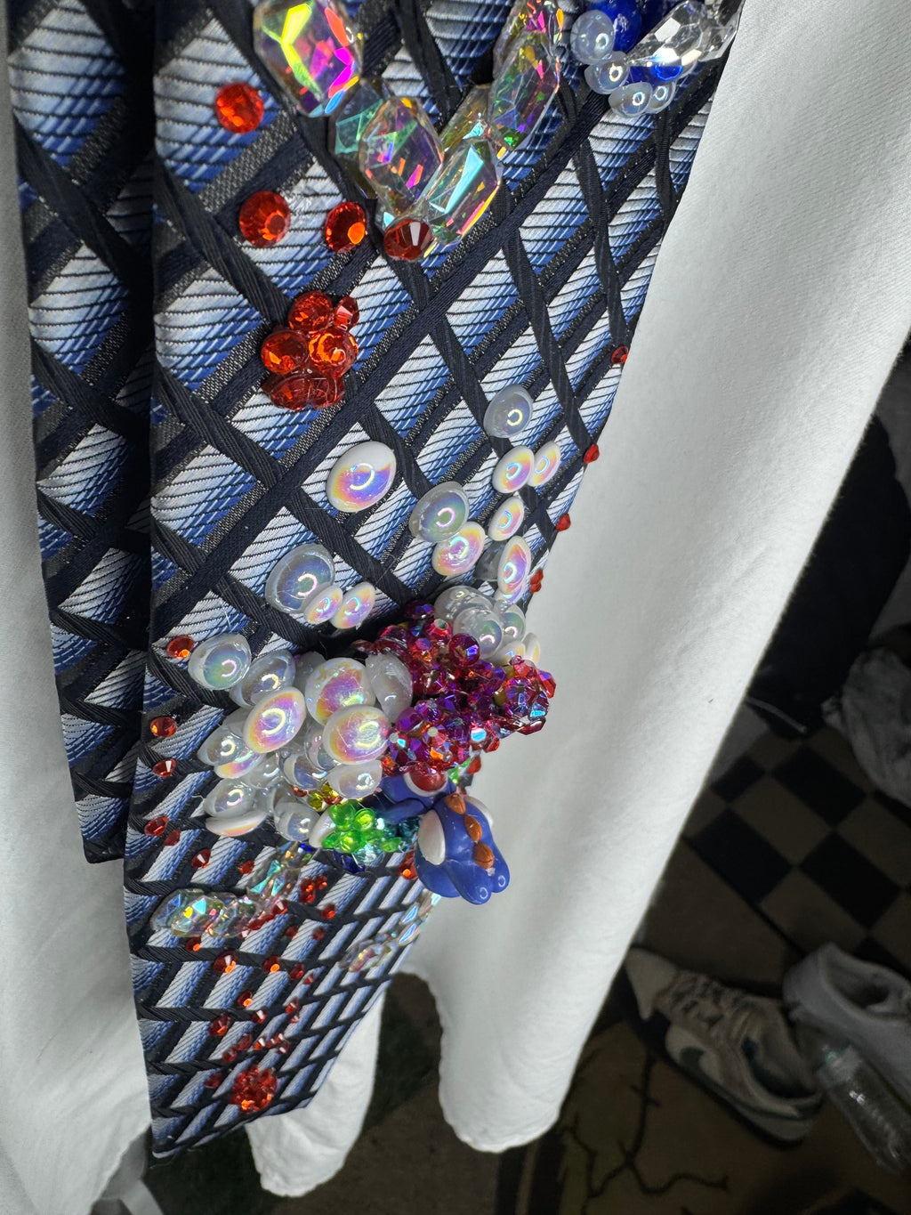 Navy Blue Blue Yoshi Activating Star Near Fireballs 200cc Mario Kart Tie