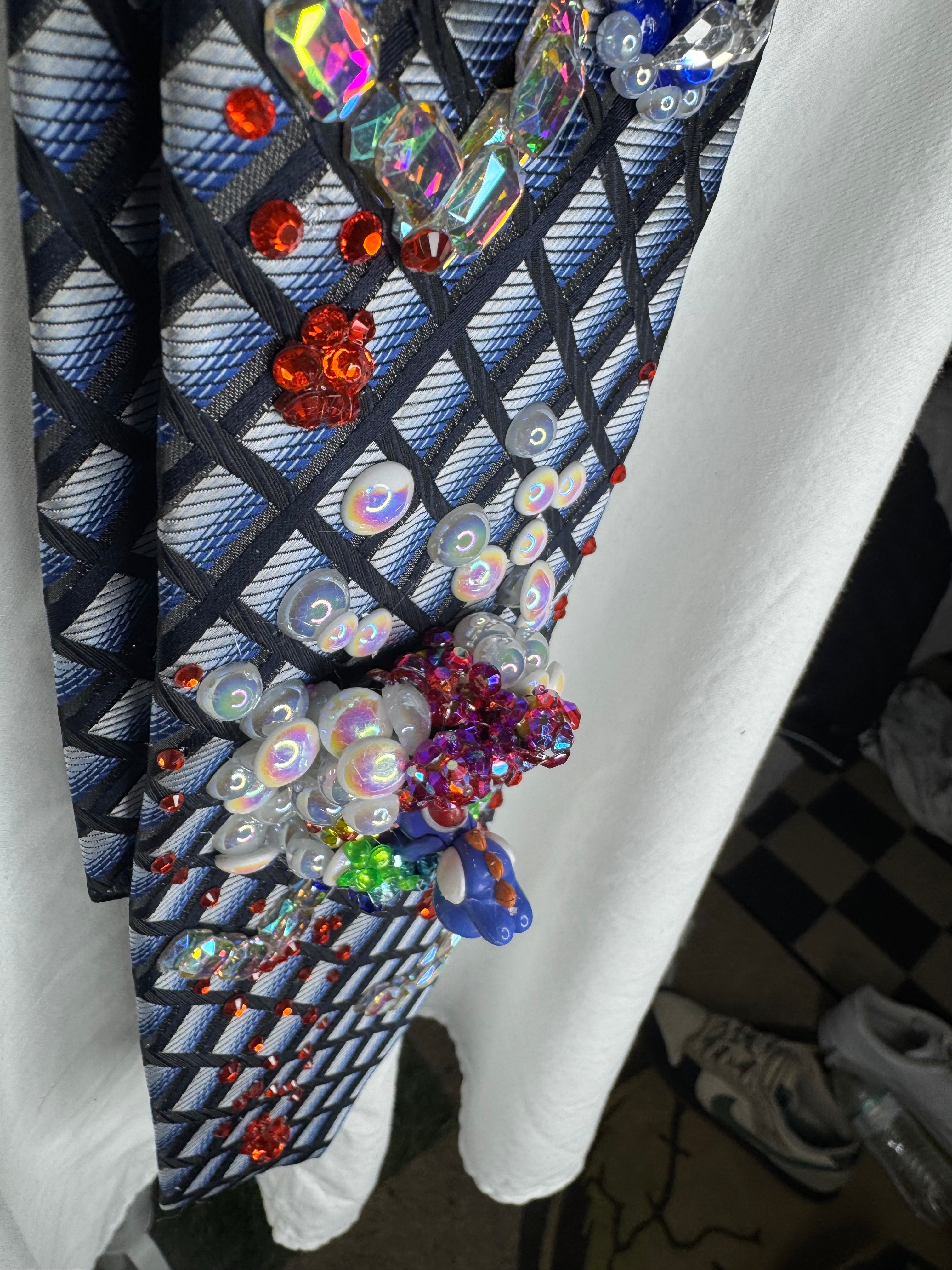 Navy Blue Blue Yoshi Activating Star Near Fireballs 200cc Mario Kart Tie