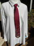 Red Pearled Moth Colorful Aura Royalty Nature Tie