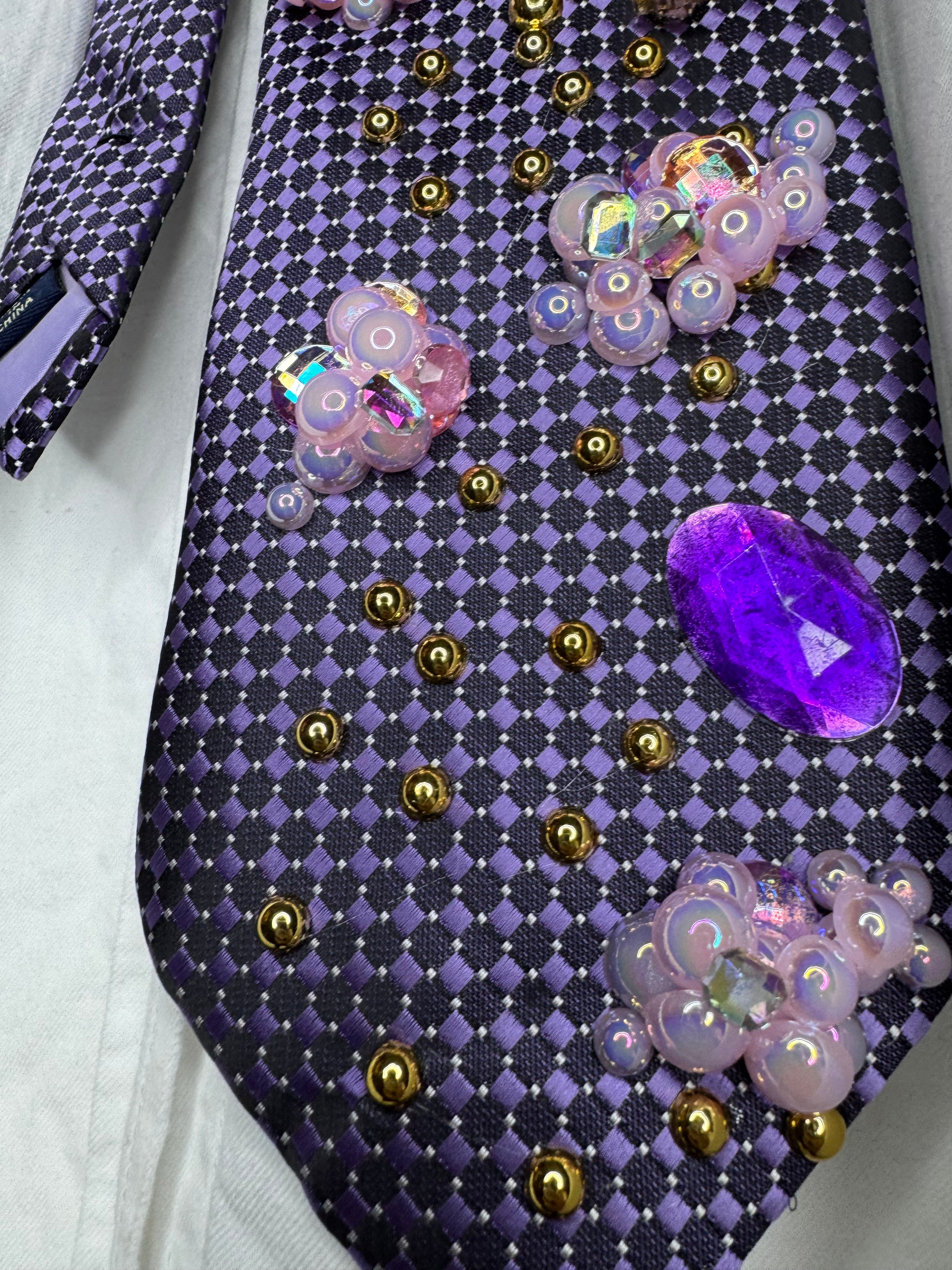 Purple Clouds and Pink Airplanes Pilot Tie