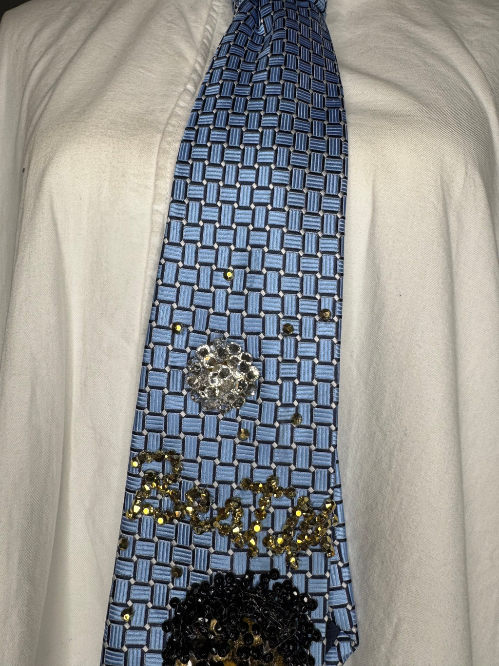 Sky Blue Michael Jackson Hitting Hip Swing Move to Beat It Music Video Tie