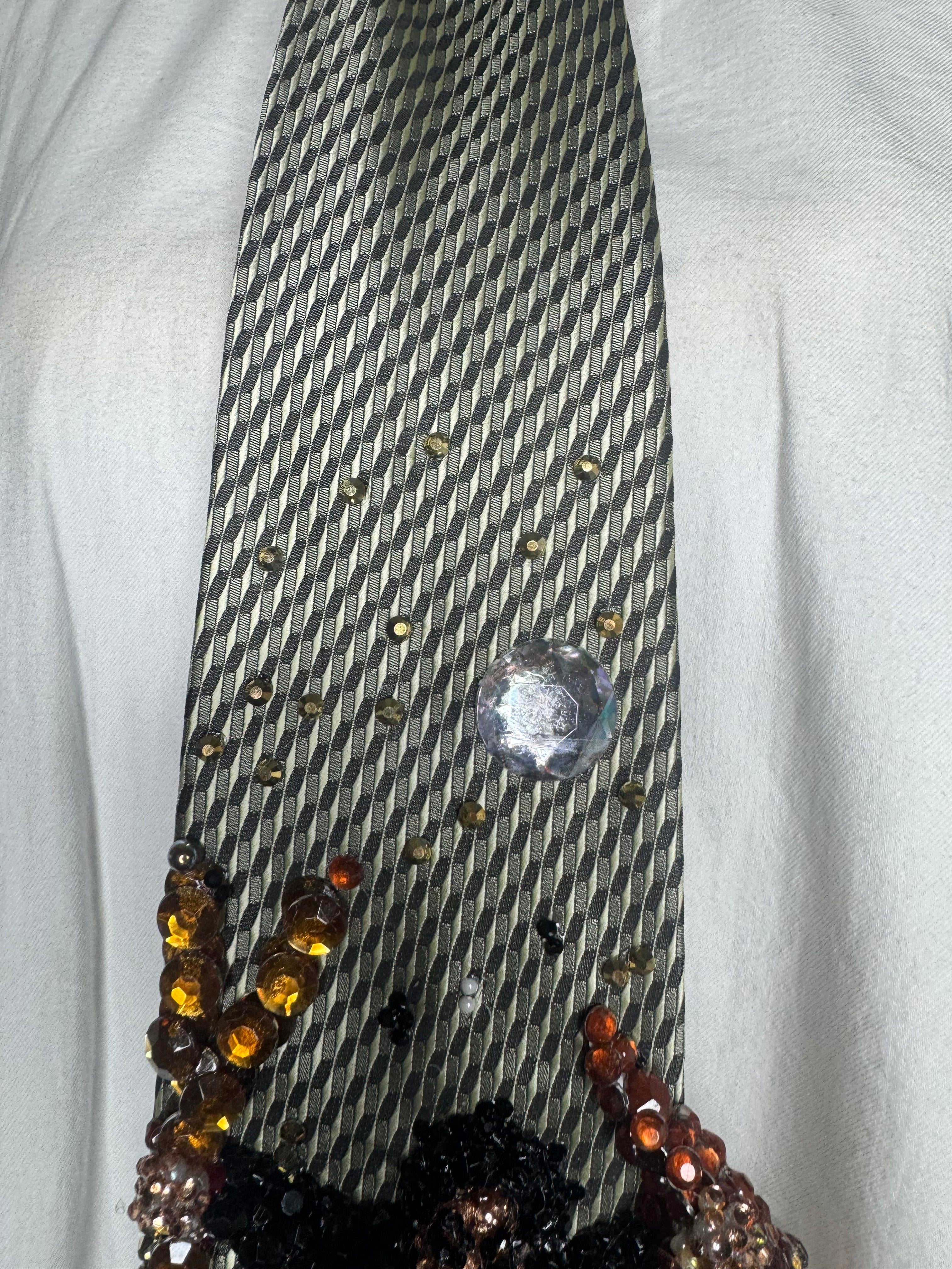 Light Green Michael Jackson Holding onto Trees Singing In Earth Song Music Video Tie