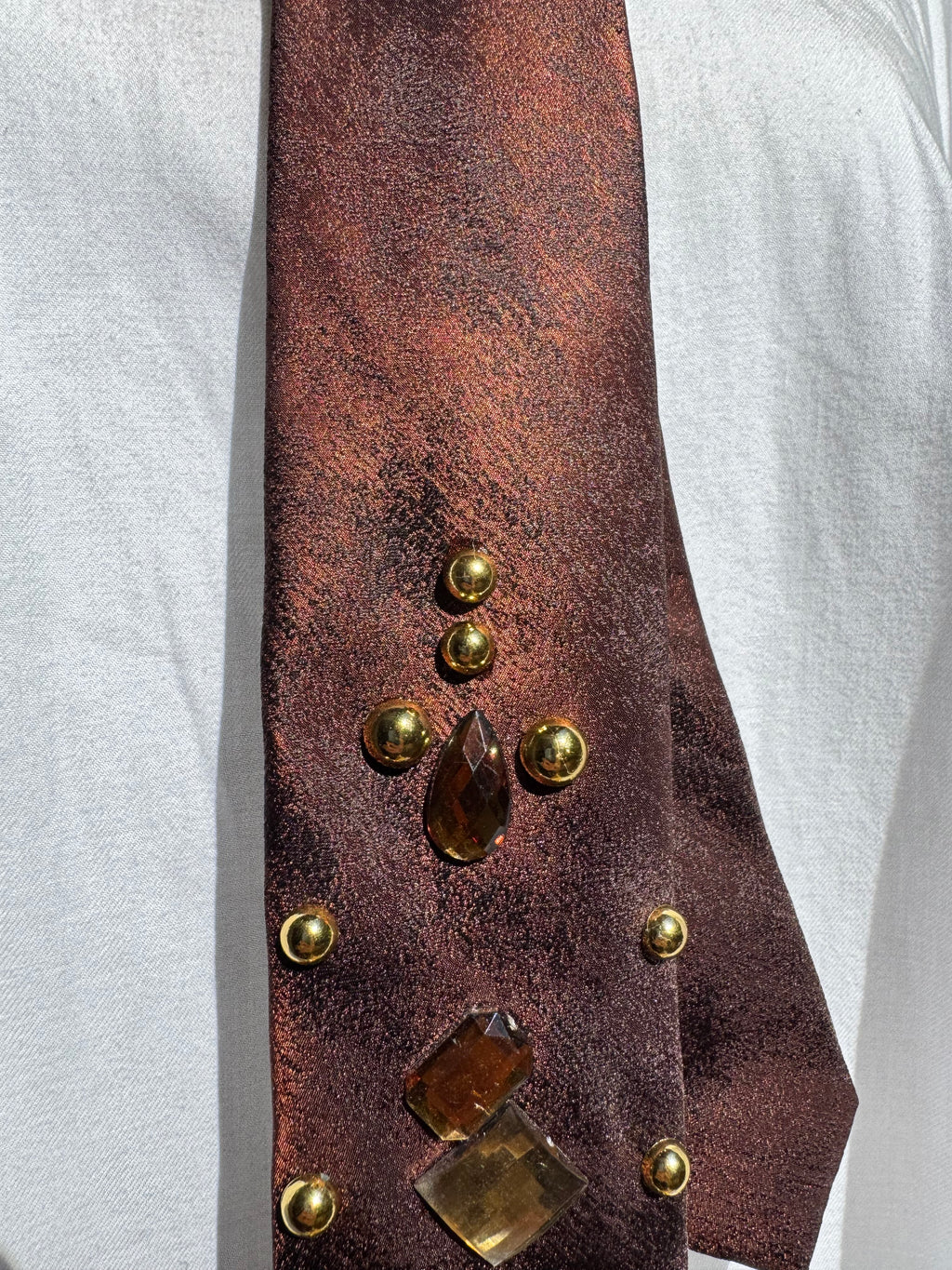 Topaz Brown Mad Jaguar High Class Royalty Nature Tie