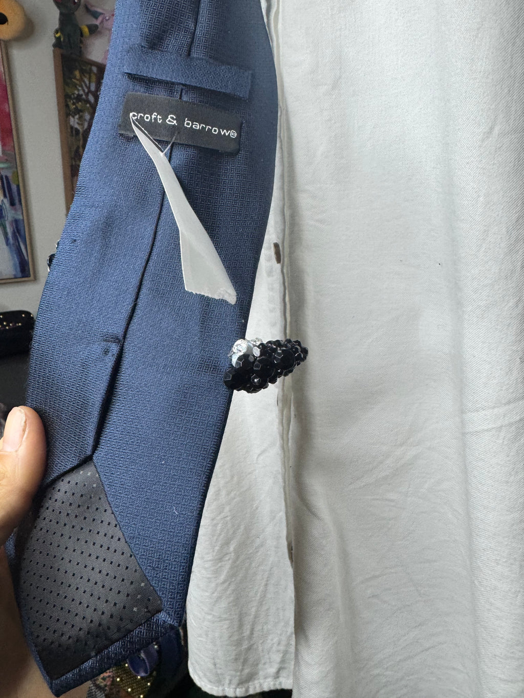 Navy Blue Michael Jackson Hitting Leg Kick to Start Of Billie Jean Victory Tour 1984 Tie
