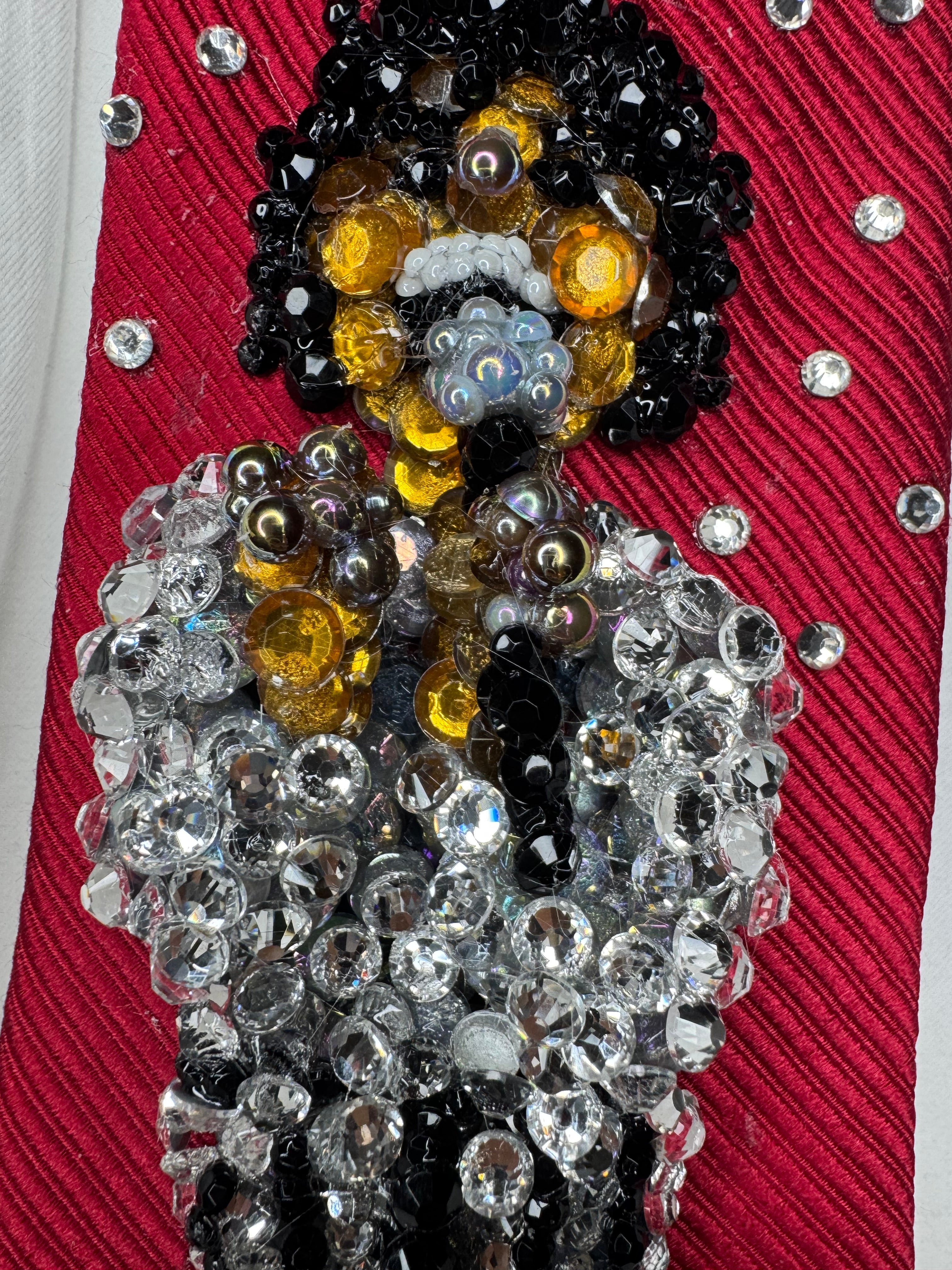 Red Michael Jackson Singing Happily In Rock With You Music Video Tie