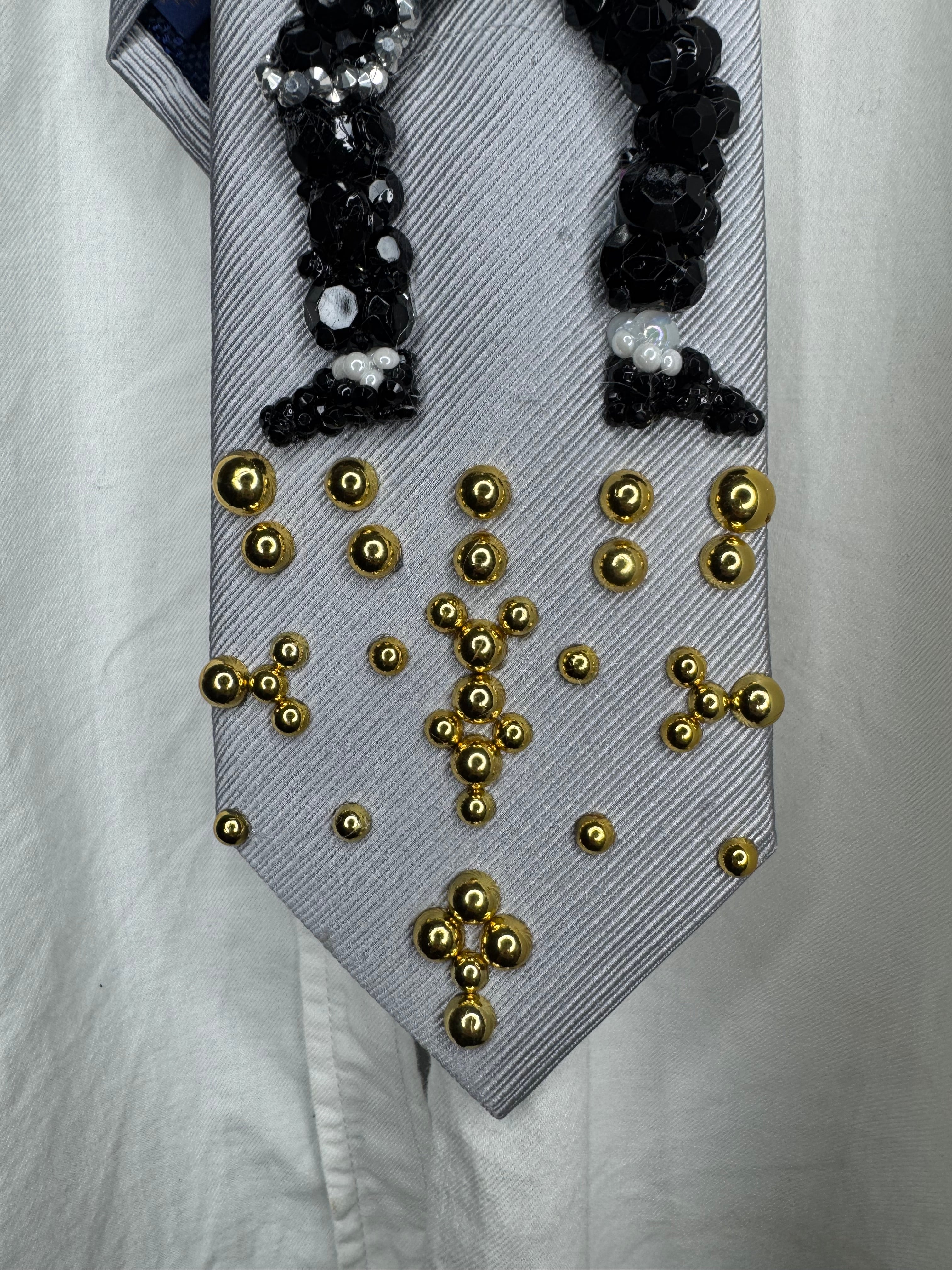 Grey Michael Jackson Hitting Egyptian Pose Walk To Smooth Criminal Wembly Concert 1988 Tie