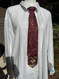 Red Paisley Silk Anchored Nautical High Class Royalty Tie