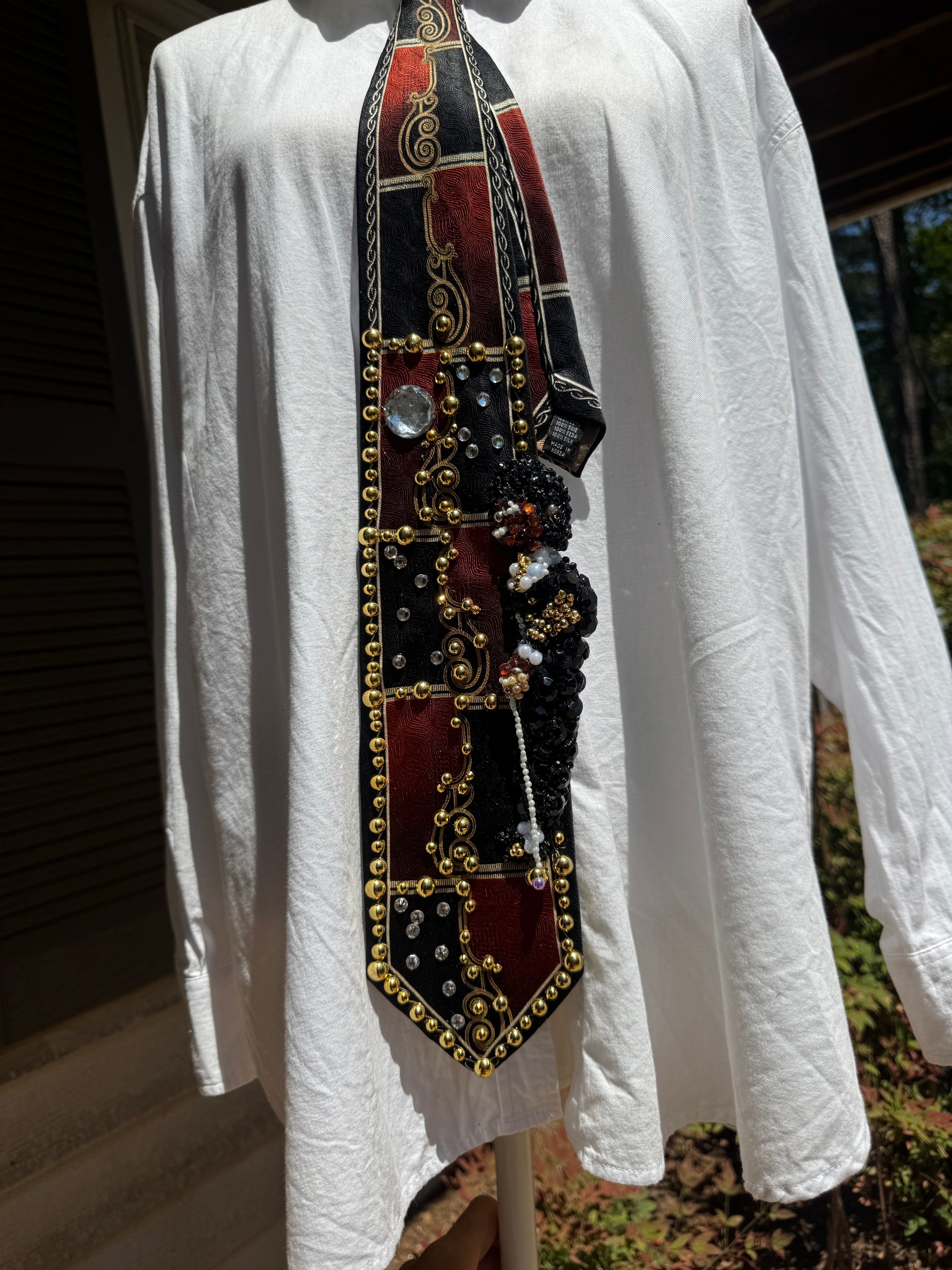 Black and Bronze Michael Jackson Playing With Yo-Yo 1984 High Class Royalty Tie