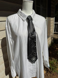 Grey Crystal Wheel Dark Chrome Swirl Royalty Tie