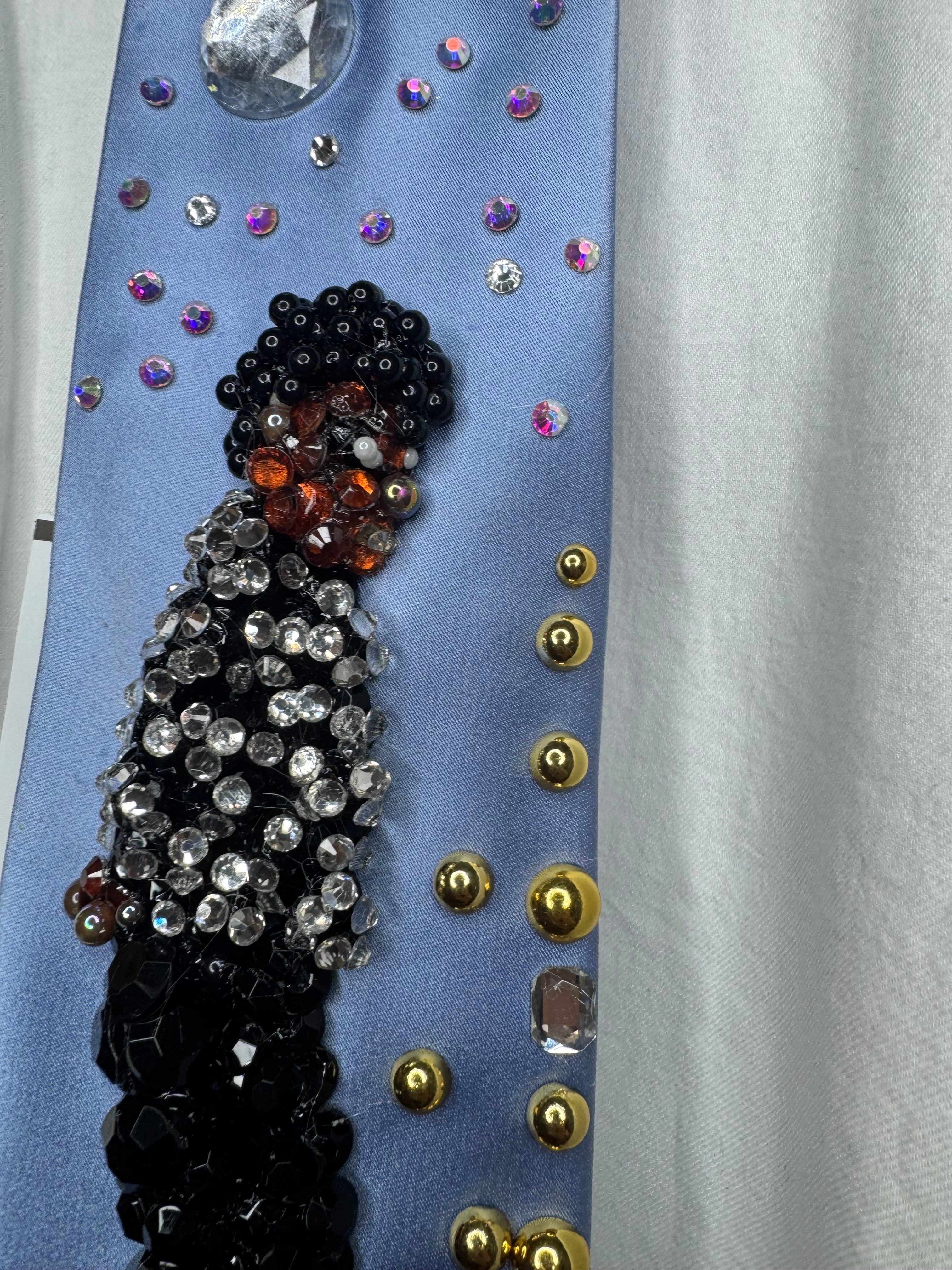 Sky Blue Silk Michael Jackson Hitting Moonwalk Motown 25 Billie Jean 1984 Tie