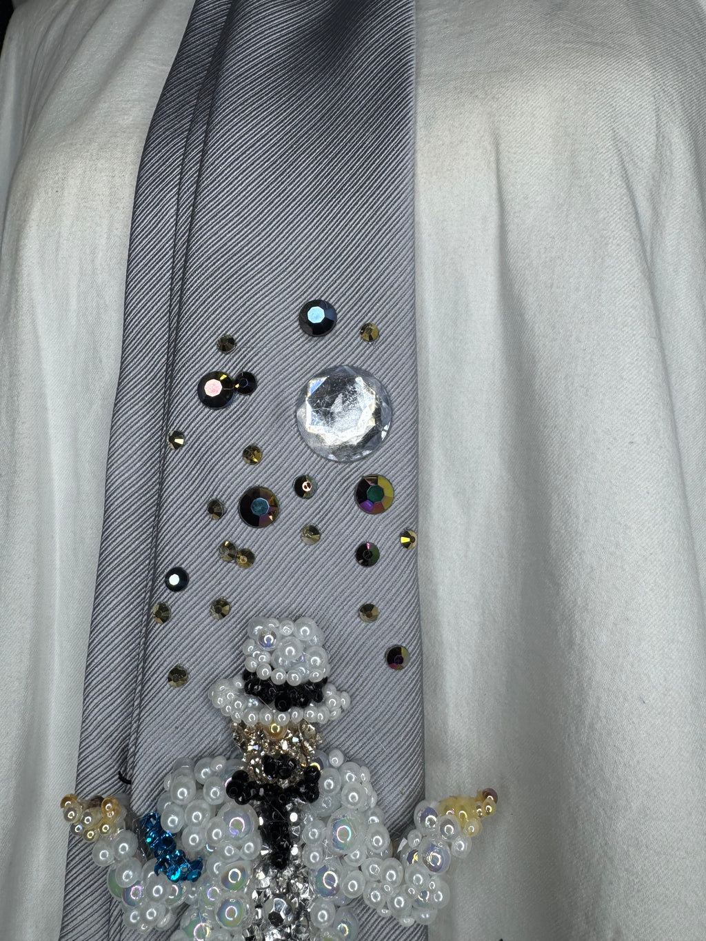 Grey Michael Jackson Hitting Egyptian Pose Walk To Smooth Criminal Wembly Concert 1988 Tie
