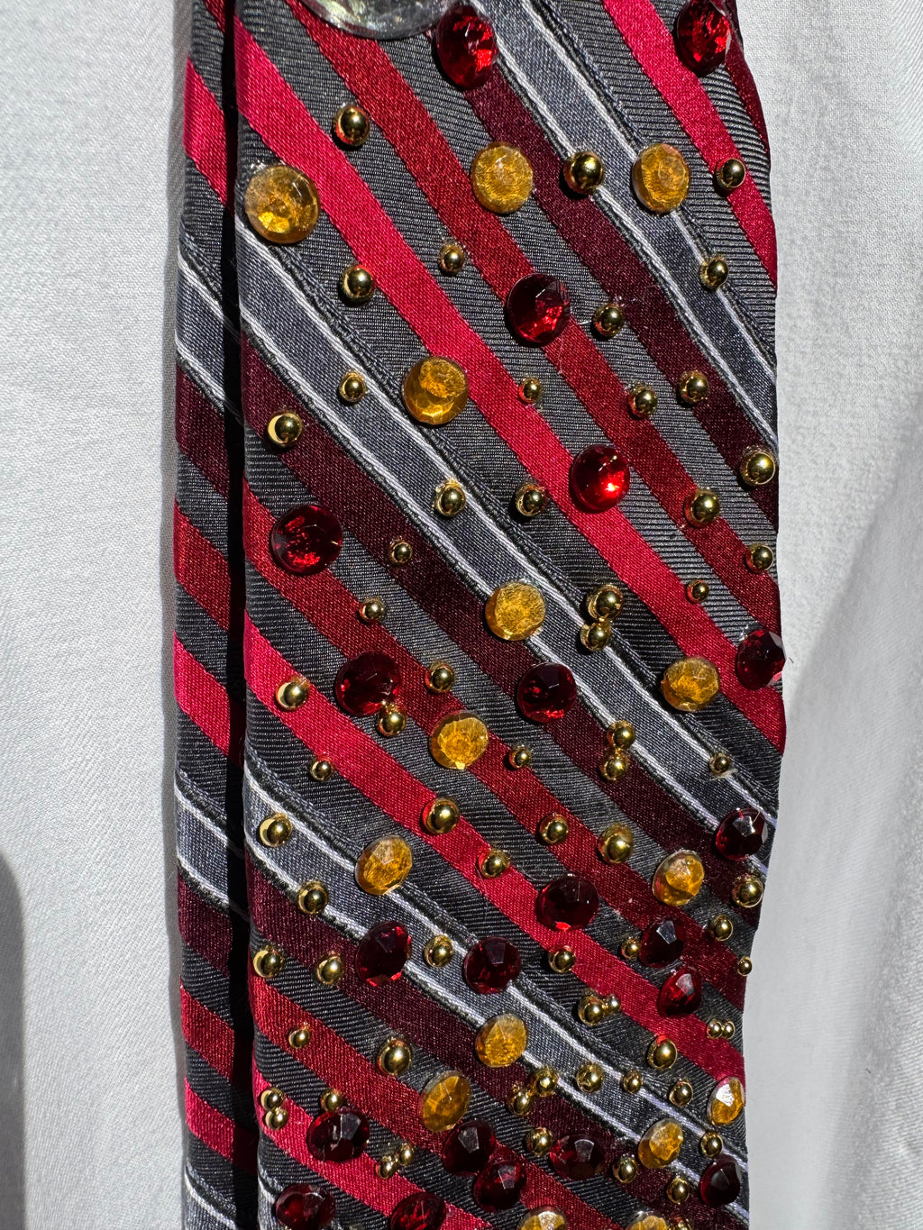 Red and Grey Volcanic Eruption Nature Royalty Tie