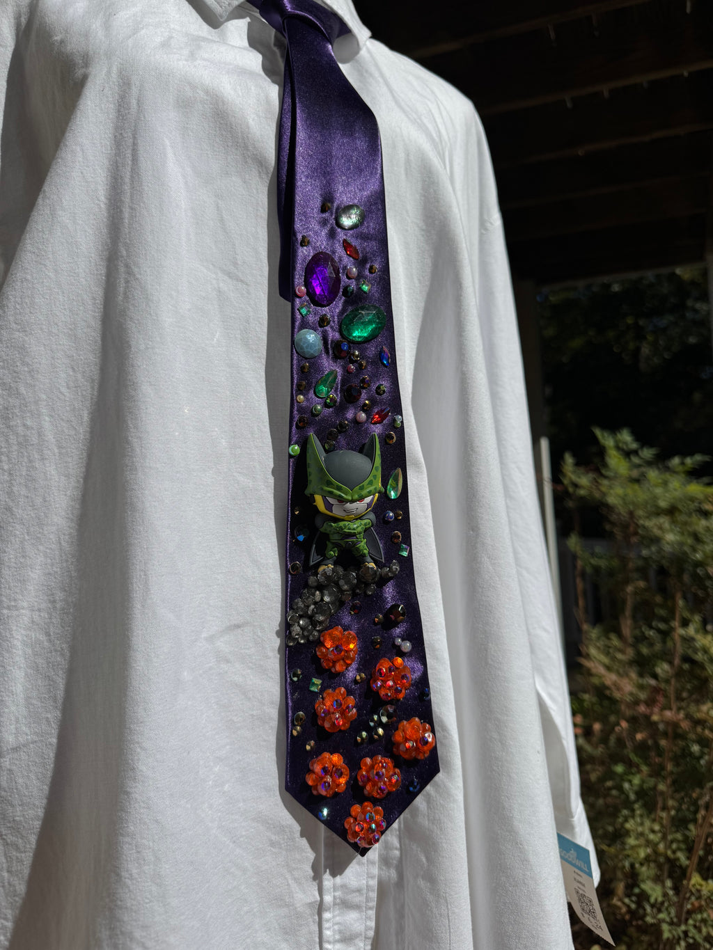Purple Silk Cell Aura Farming Over All 7 Dragon Balls DBZ Tie