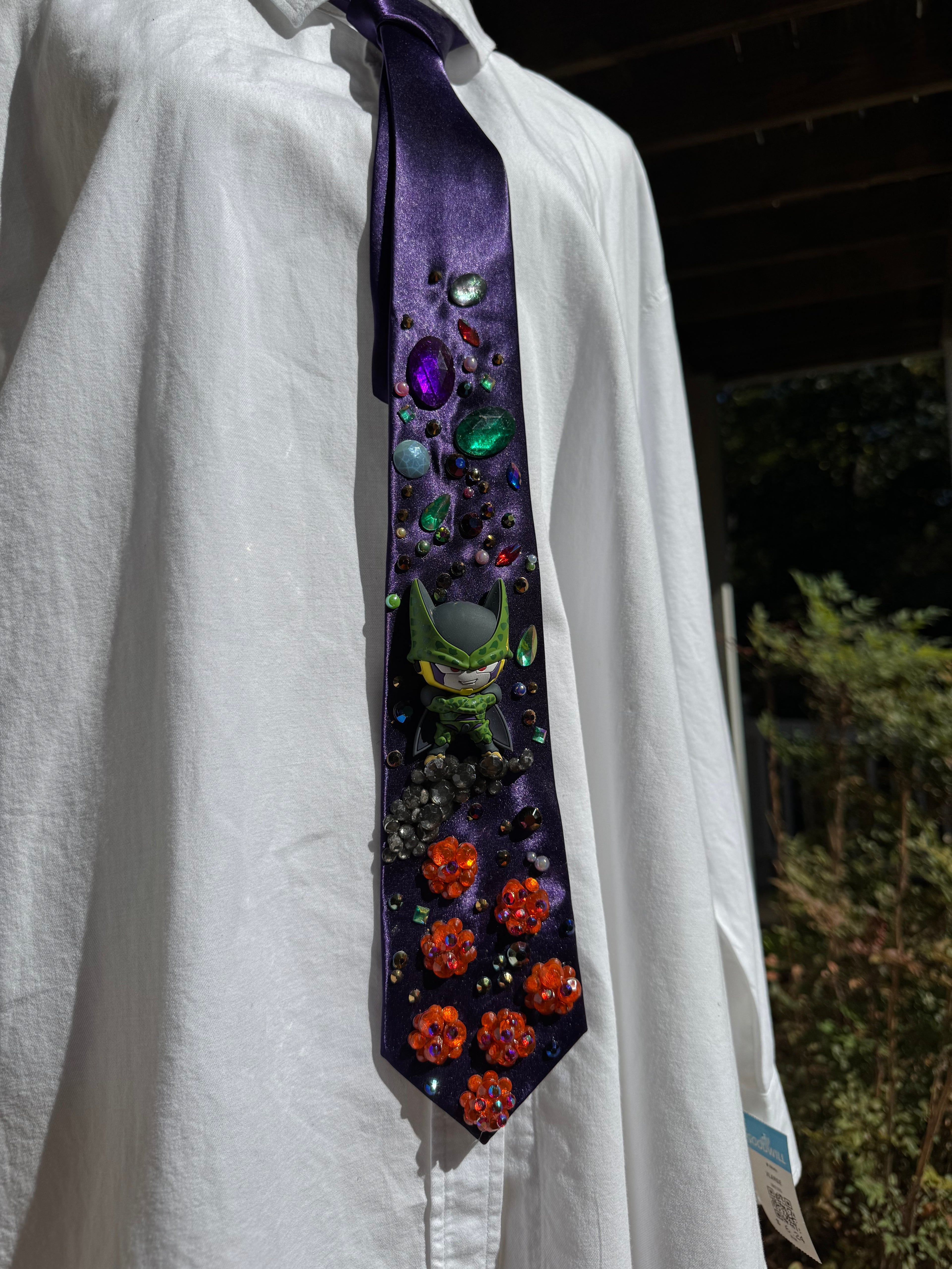 Purple Silk Cell Aura Farming Over All 7 Dragon Balls DBZ Tie
