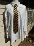 Gold and Black Silk Striped Bumblebee High Class Royalty Nature Tie