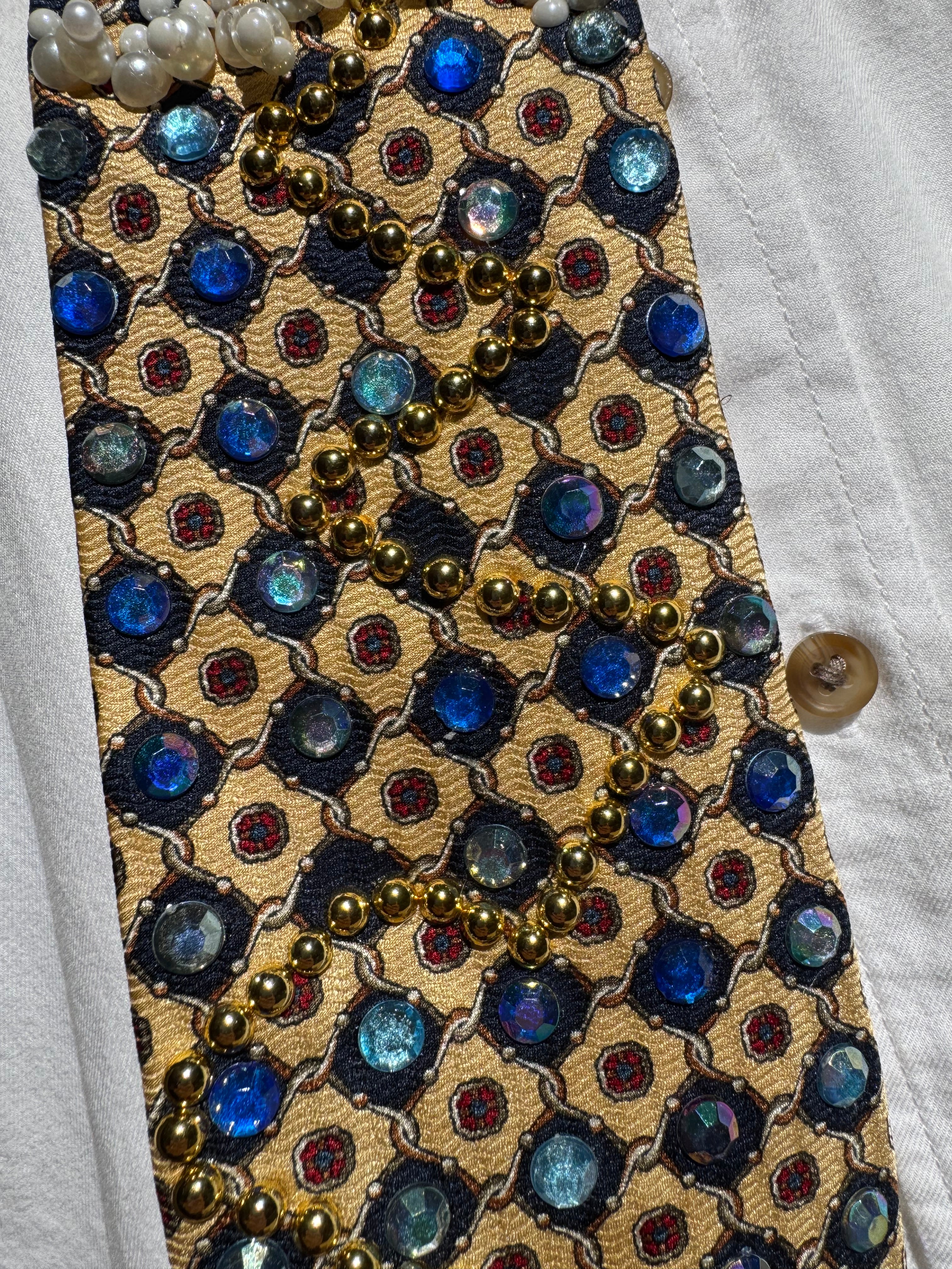 Light Brown Ocean View Anchored Nautical Royalty Tie