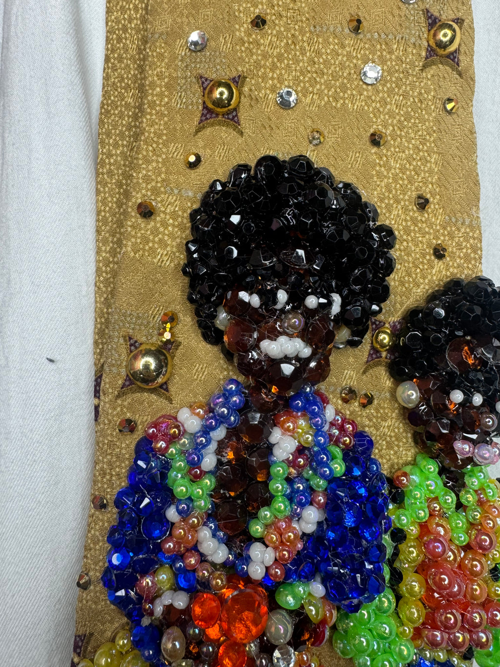 Gold Young Michael & Randy Jackson Chilling Backstage Astrodome 1974 Jackson 5 Tie