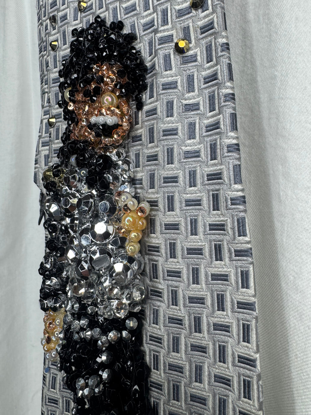 Grey Michael Jackson Hitting Rattle Snake Move Wembly Concert Bad Tour 1988 Tie