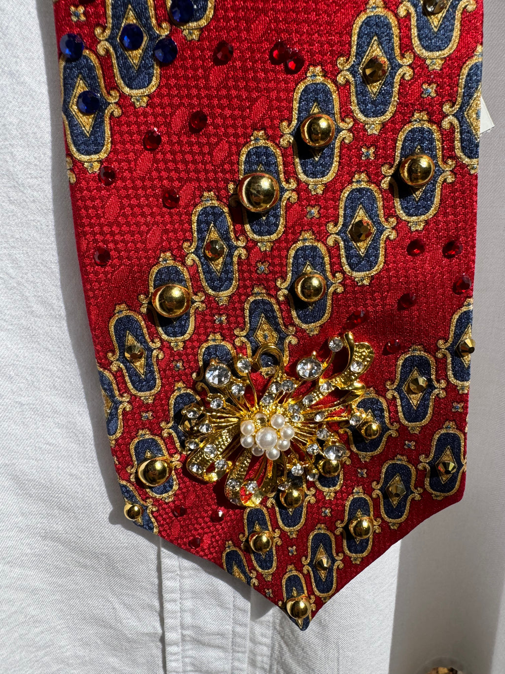 Red and Navy Blue High Class Royalty Tie