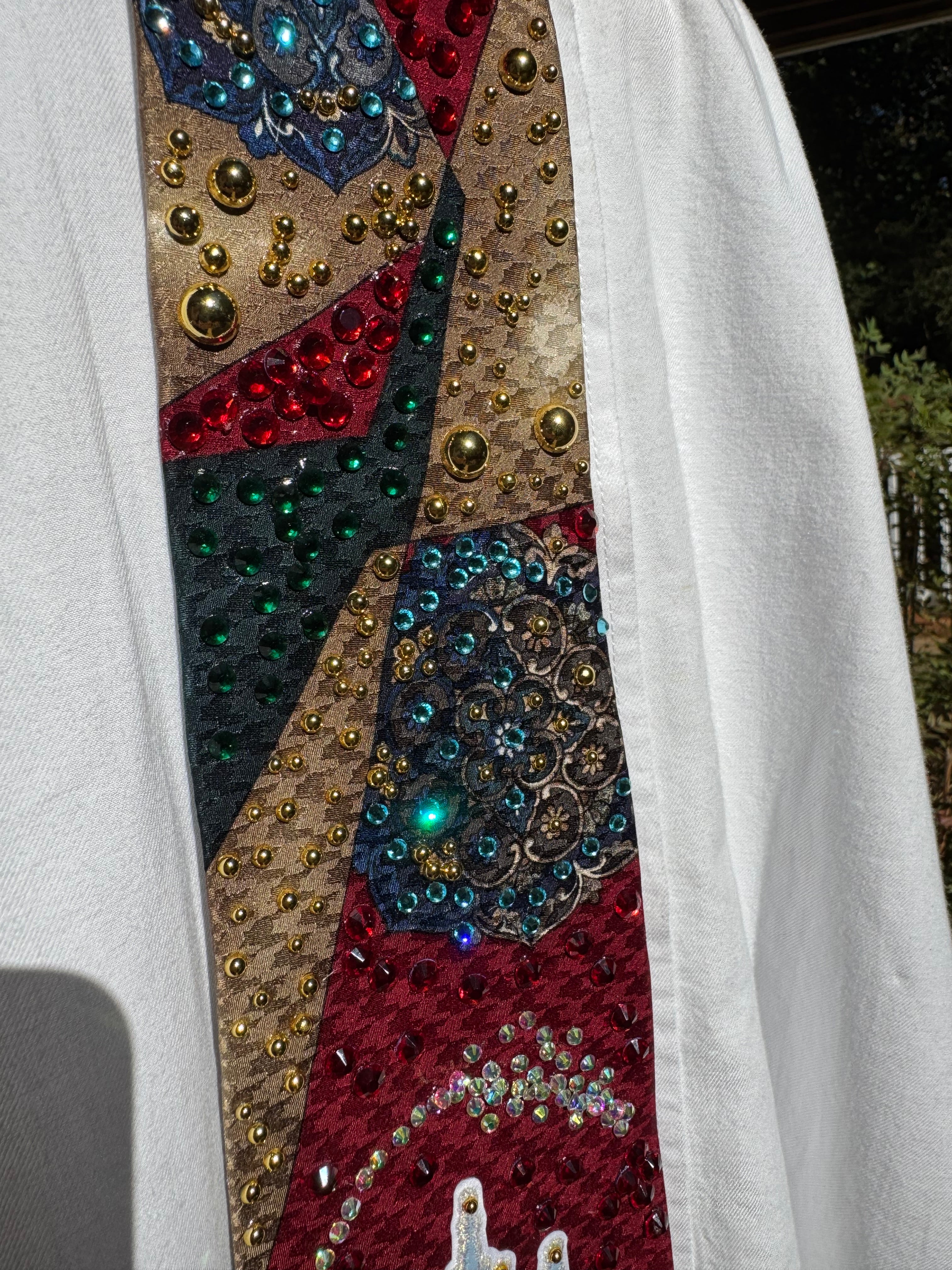 Red Marbled Disney Fireworks Royalty Tie